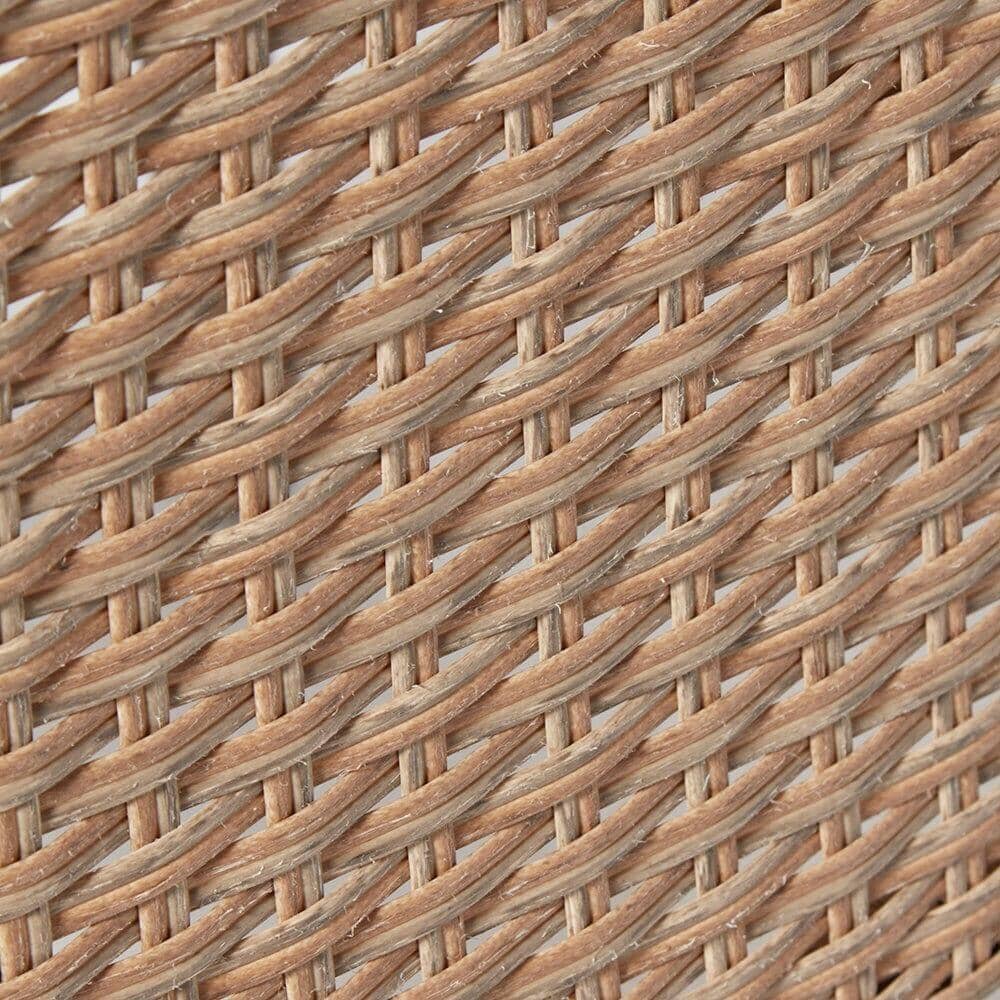 Cube 8 Seater Rattan Outdoor Dining Set -  Natural Brown Weave Polywood Top - Image 9