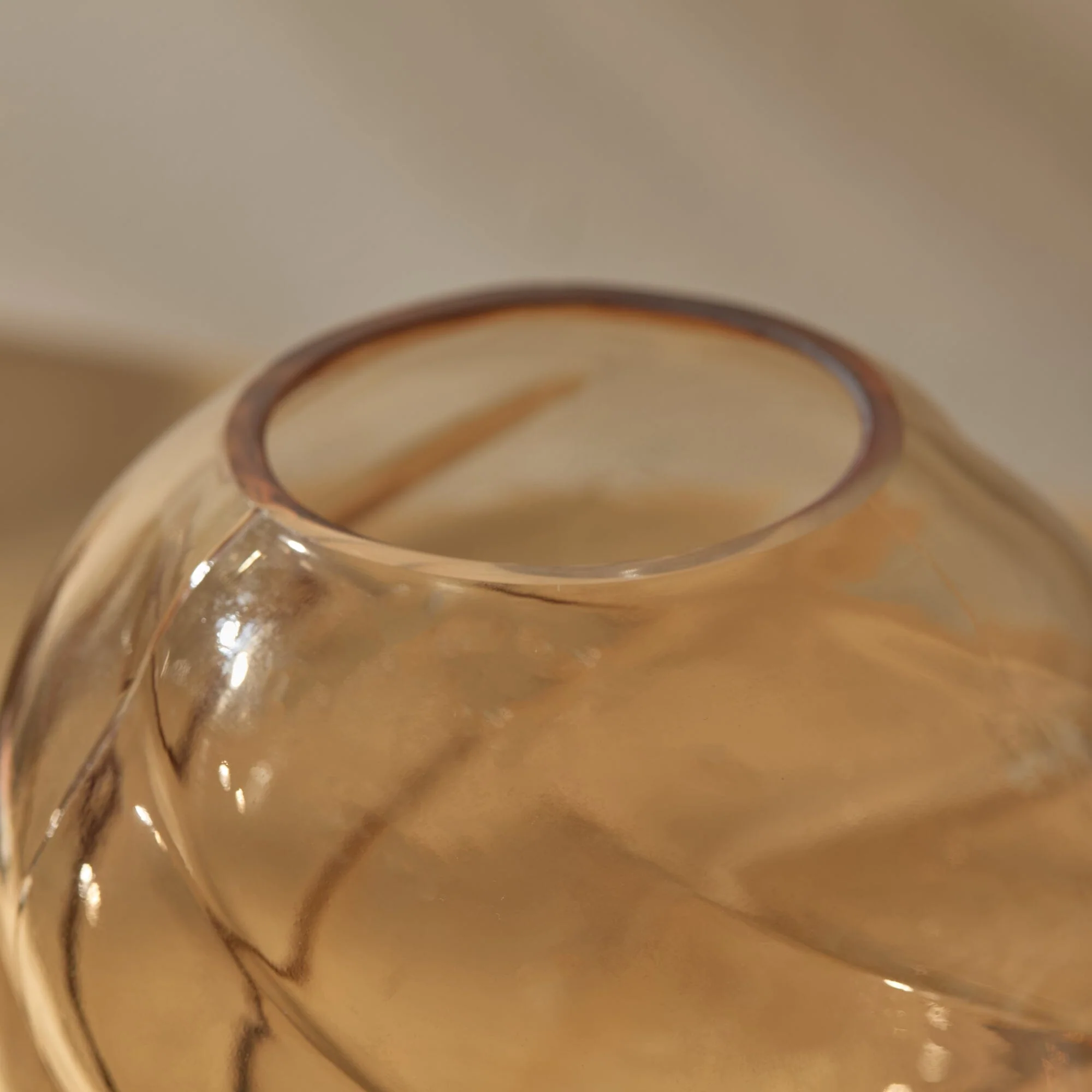 Adria 13cm Glass Vase - Champagne - Image 2