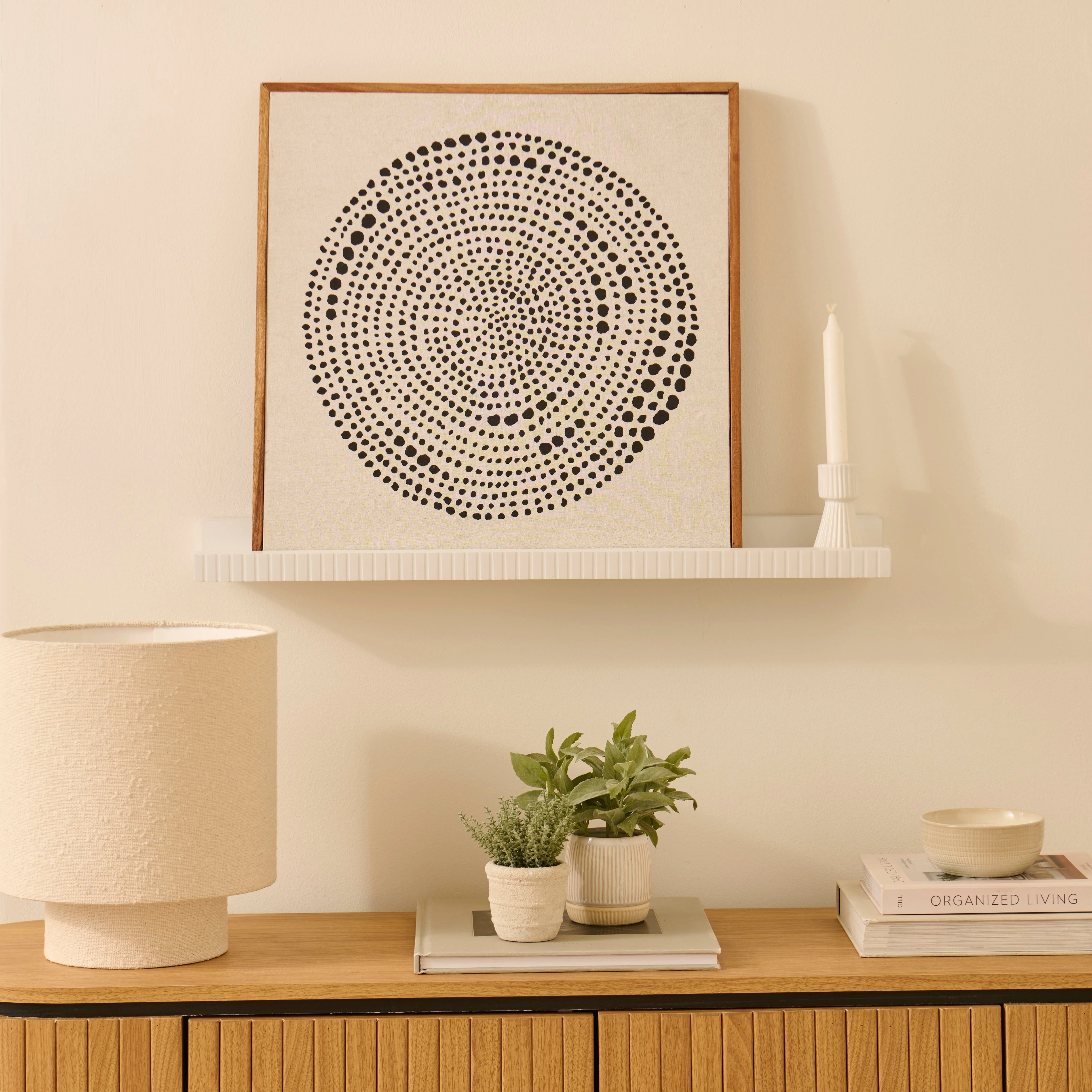 Alba 75cm Picture Ledge - White