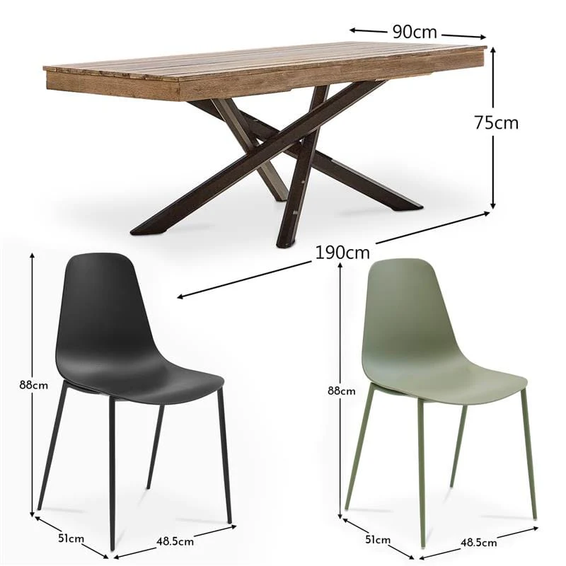 Amelia 6 Seater Wooden Garden Dining Set with Wren Chairs - Image 19