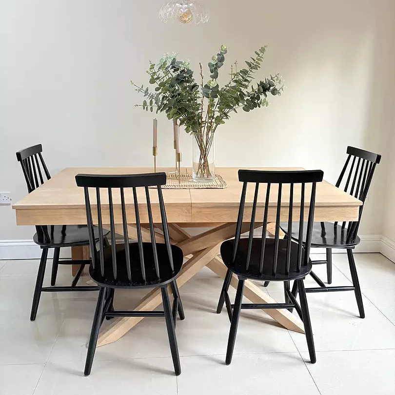 Amelia Whitewash Wood Dining Table - Extendable - Image 3