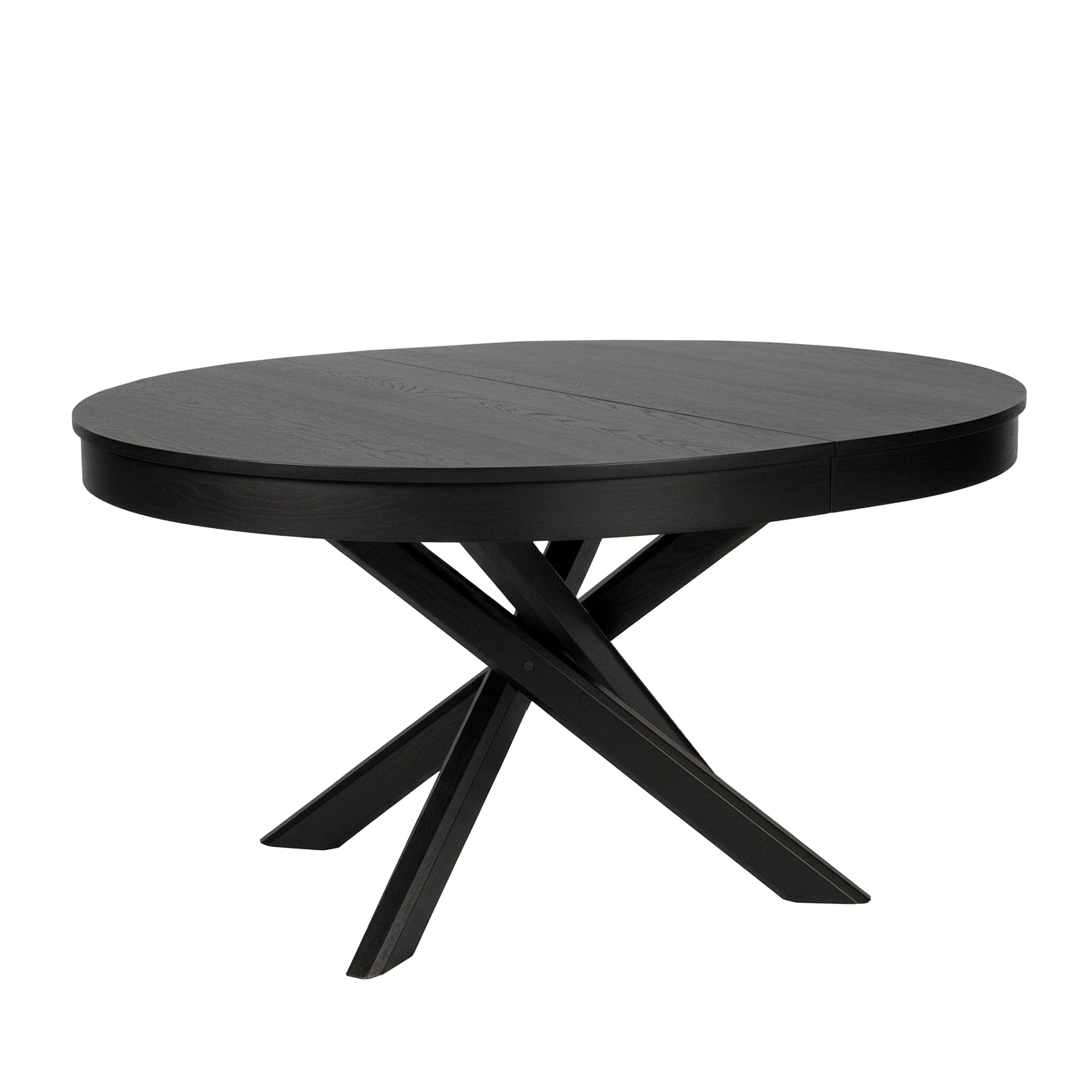 Amelia Black Oak Oval Extending Dining Table Set - 4 Seater - Ella Black Oak Carver Chairs - Image 12