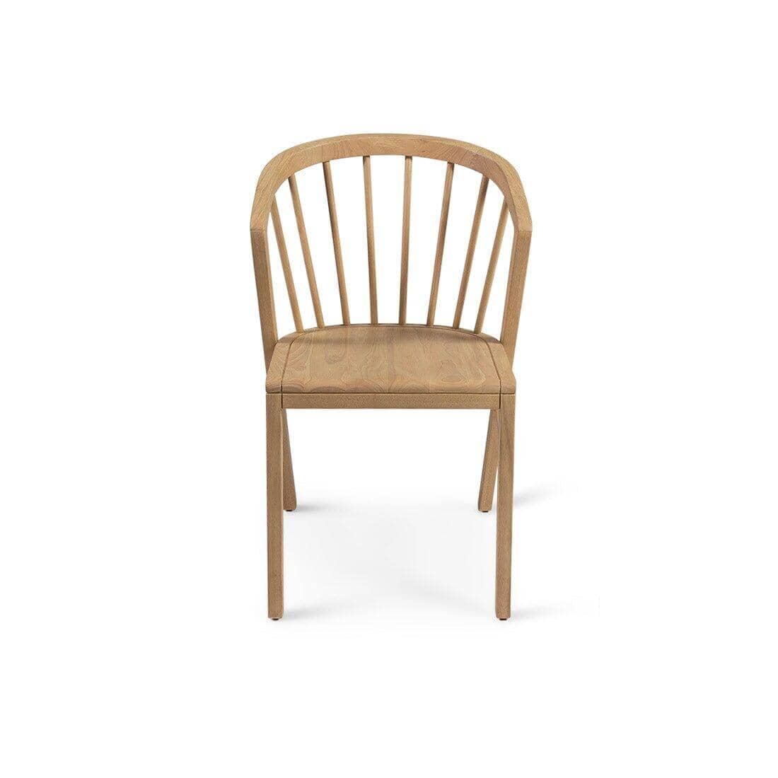 Amelia Pale Oak Dining Table Set - 6 Seater - Mabel Pale Oak Spindle Back Chairs - Image 5