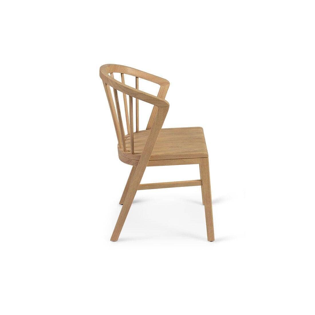 Amelia Pale Oak Dining Table Set - 6 Seater - Mabel Pale Oak Spindle Back Chairs - Image 8