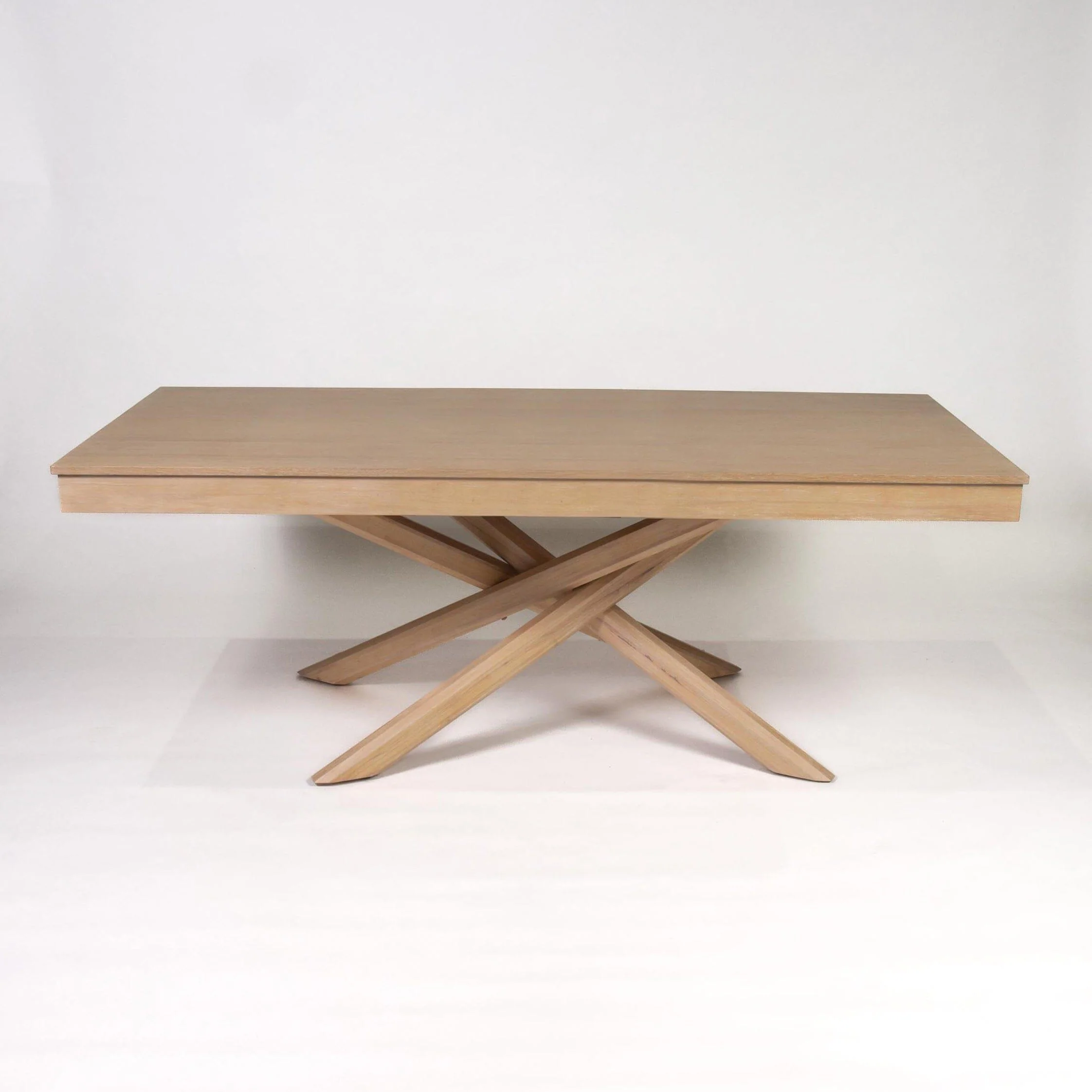 Amelia Whitewash Dining Table Set - 6 Seater - Freya Blue Carver Chairs - Whitewash Oak Legs - Image 3