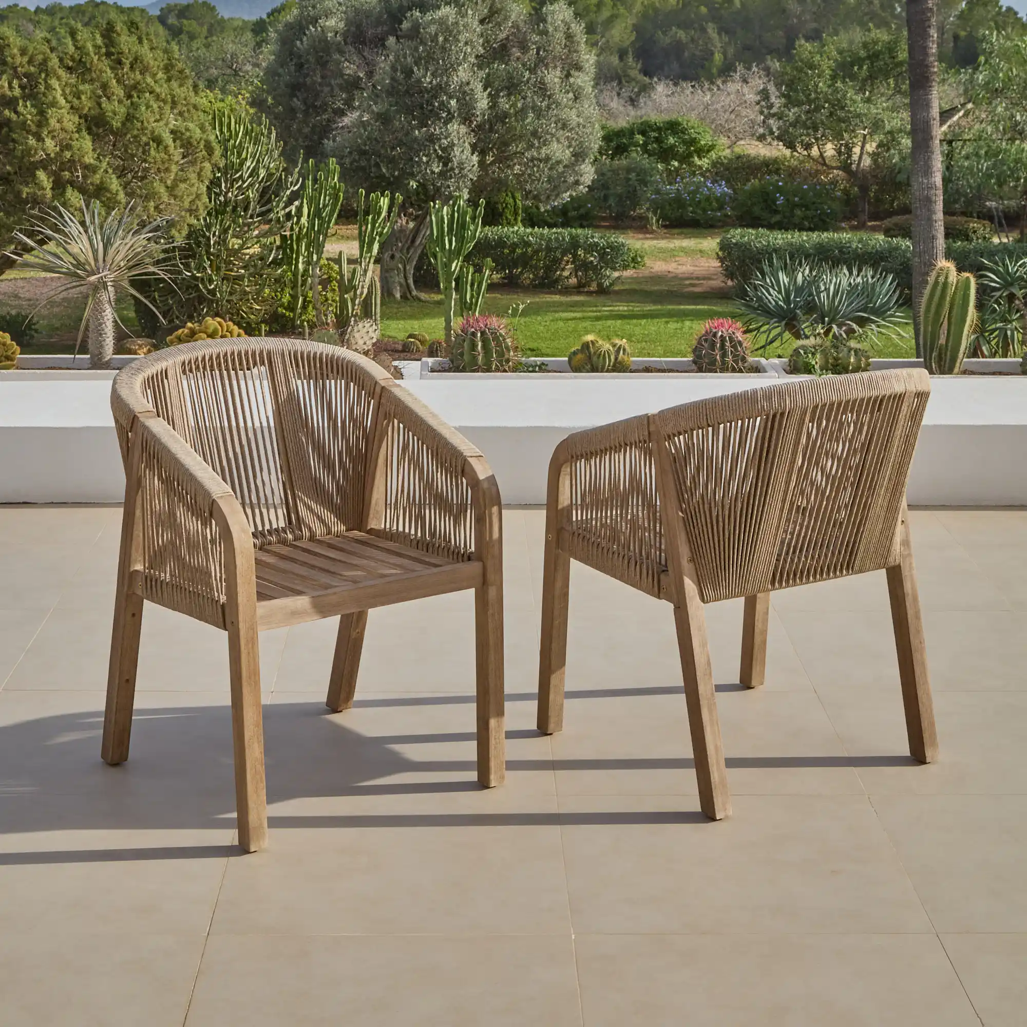 Amelia 6 Seater Wooden Garden Dining Set with 6 Nala Chairs - Image 19