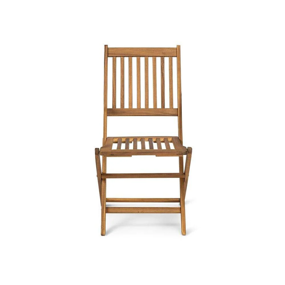 Outlet - Ashby Wooden Armless Garden Folding Chairs - Set of 2 - Image 8