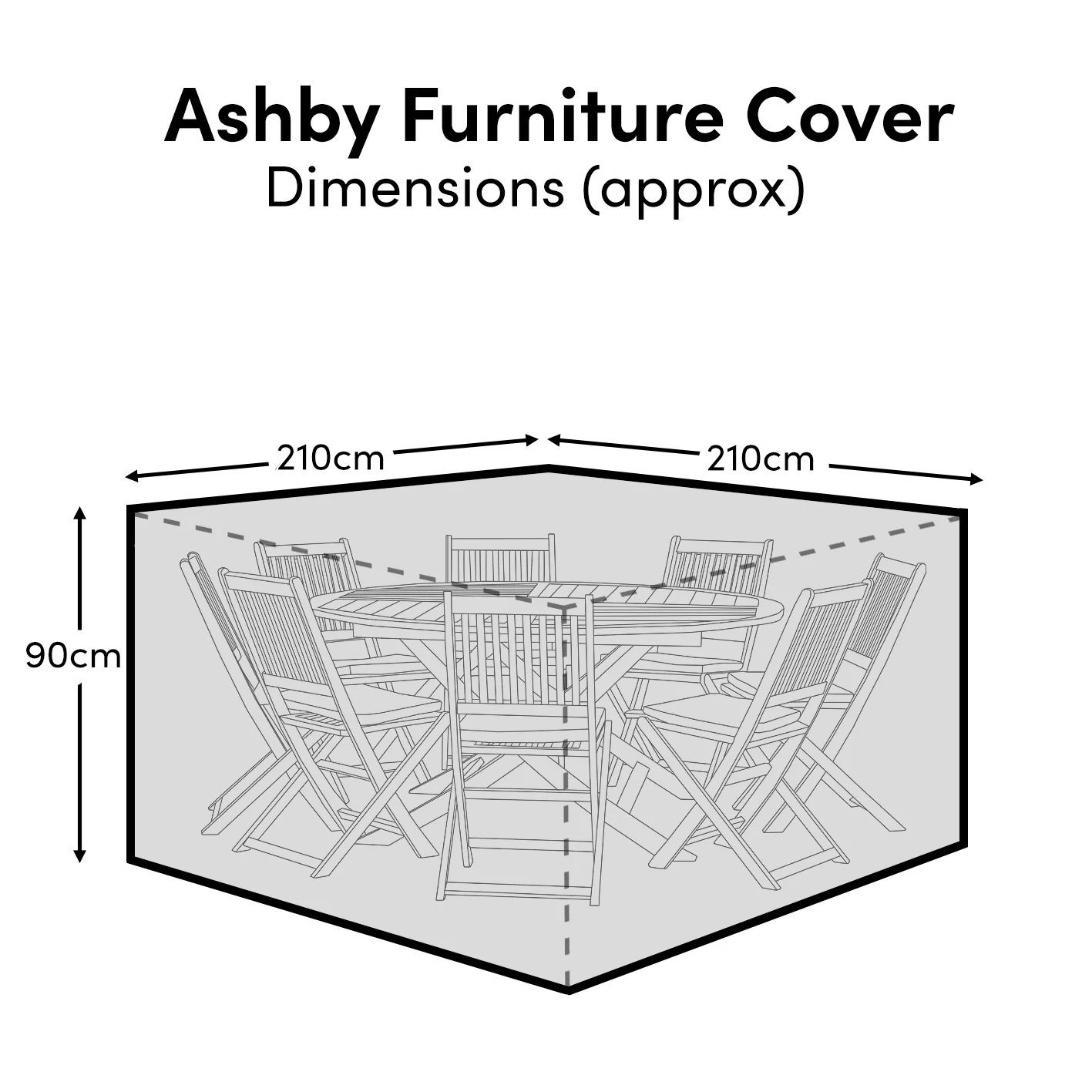 Ashby Round Table 8-Seater Furniture Cover - 210x210x90cm