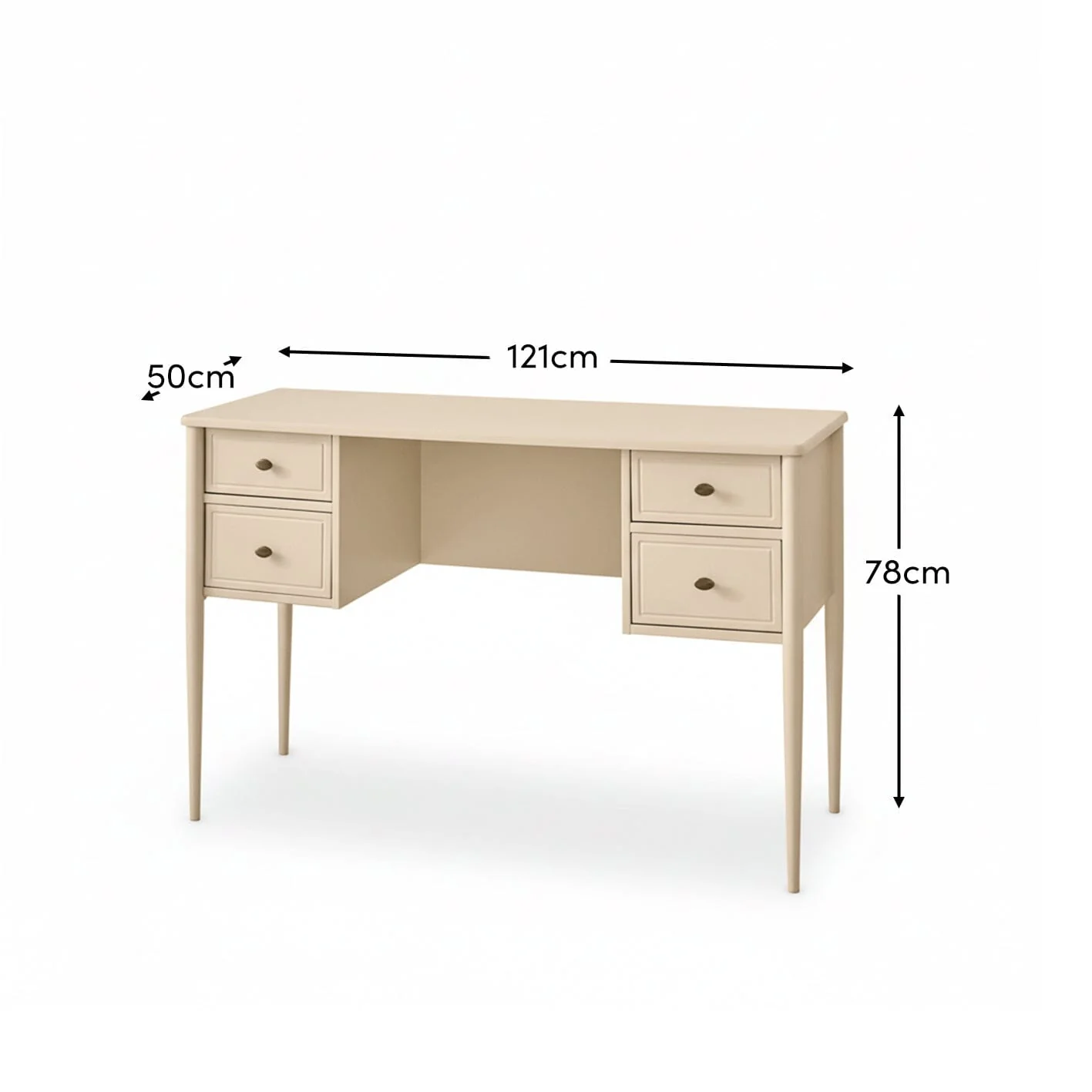 Aubrey Driftwood Dressing Table with Drawers - Image 10