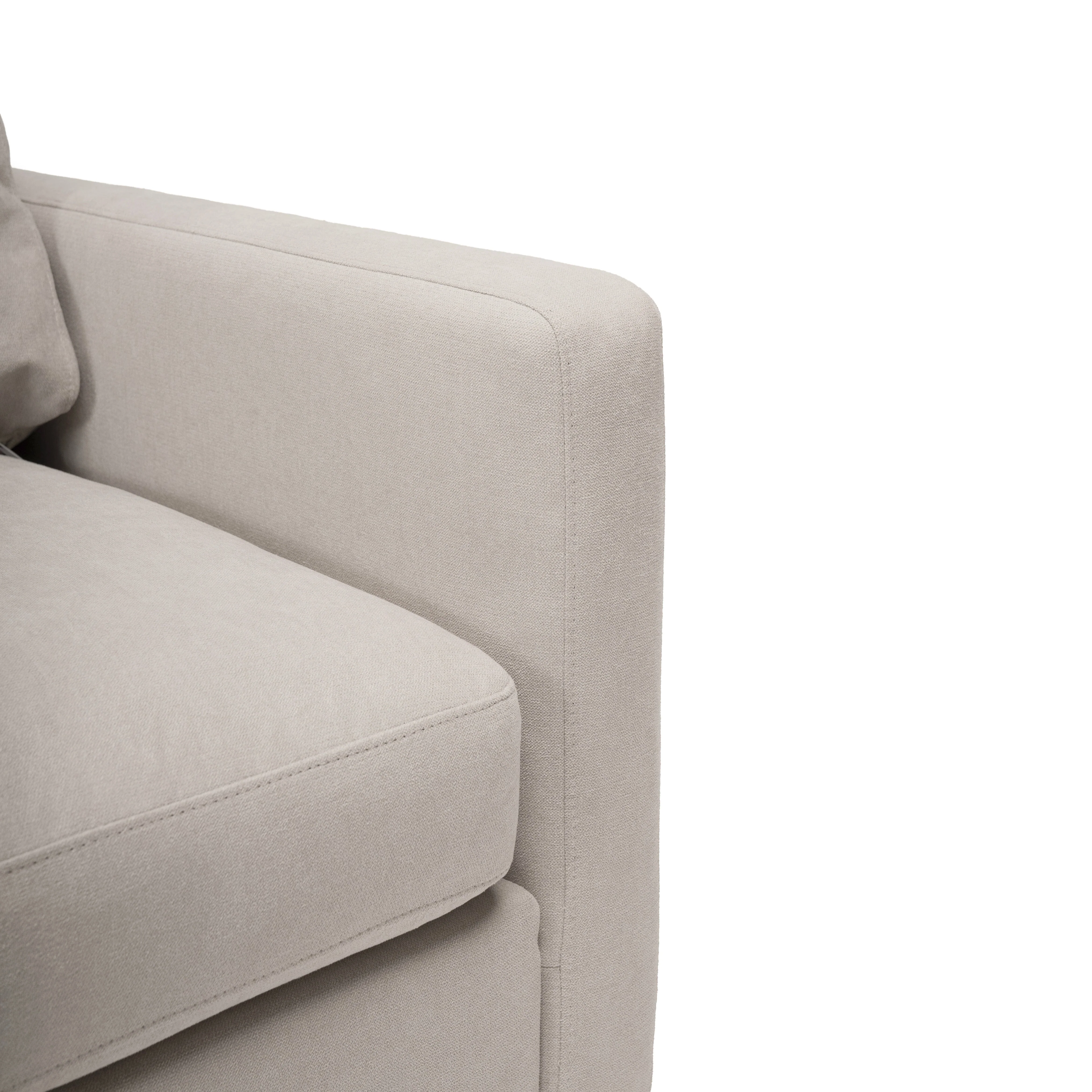 Ava Soft Beige Armchair - Pale Oak Legs - Image 4