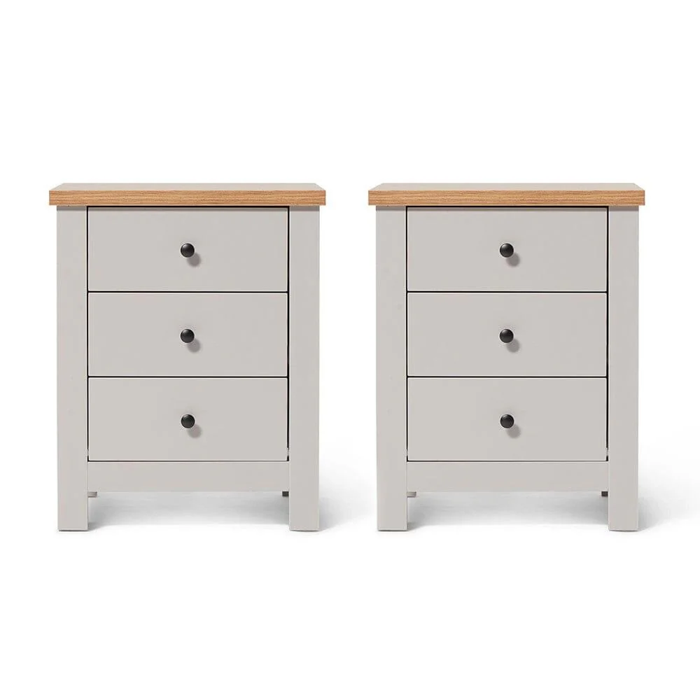 Bampton 4 Piece Bedroom Set - Chest of 4 Drawers - Stone Grey - Image 5