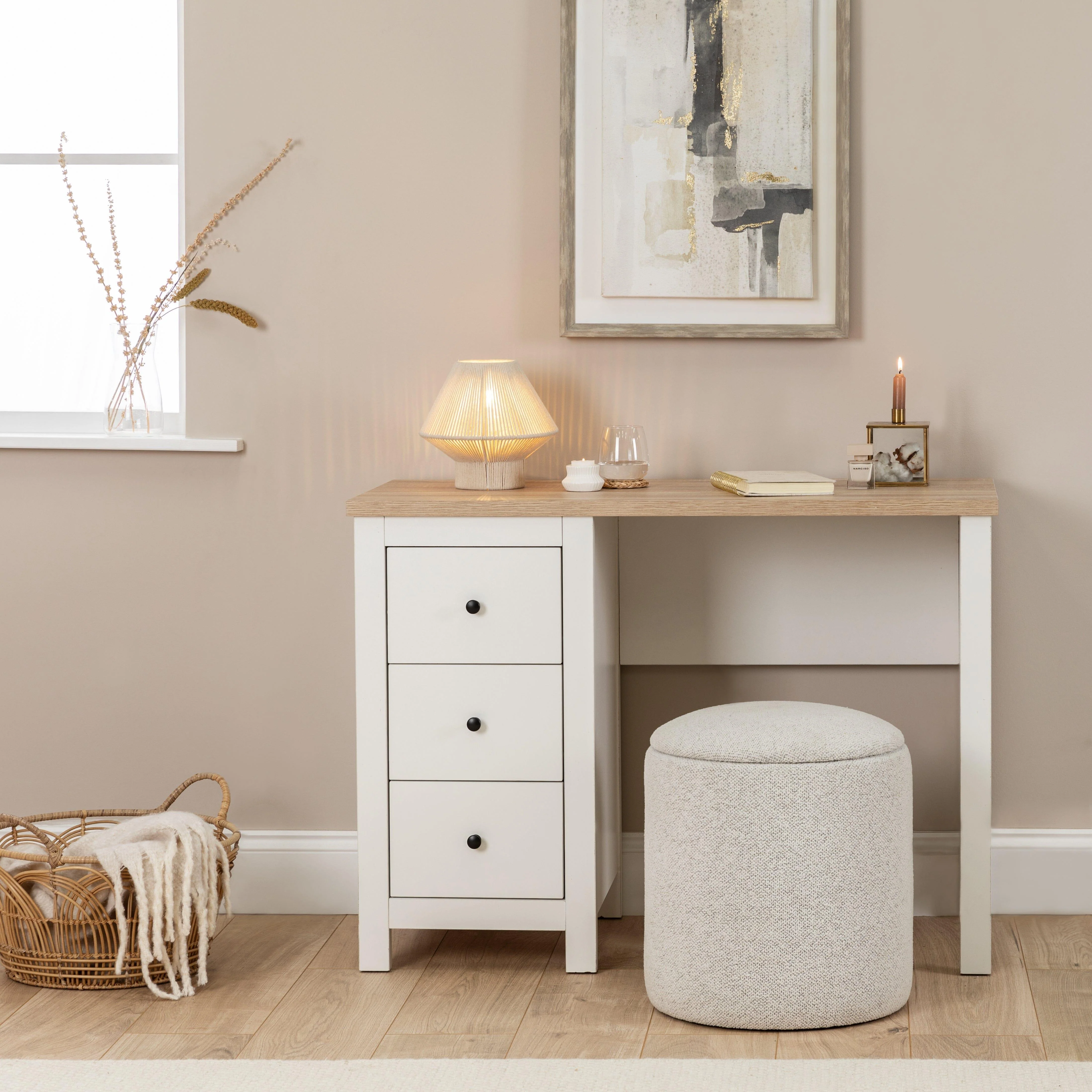 Bampton White Dressing Table with Drawers - Image 5