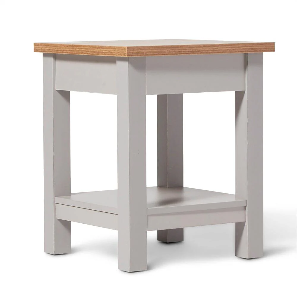 Outlet - Bampton Side Table - Stone Grey