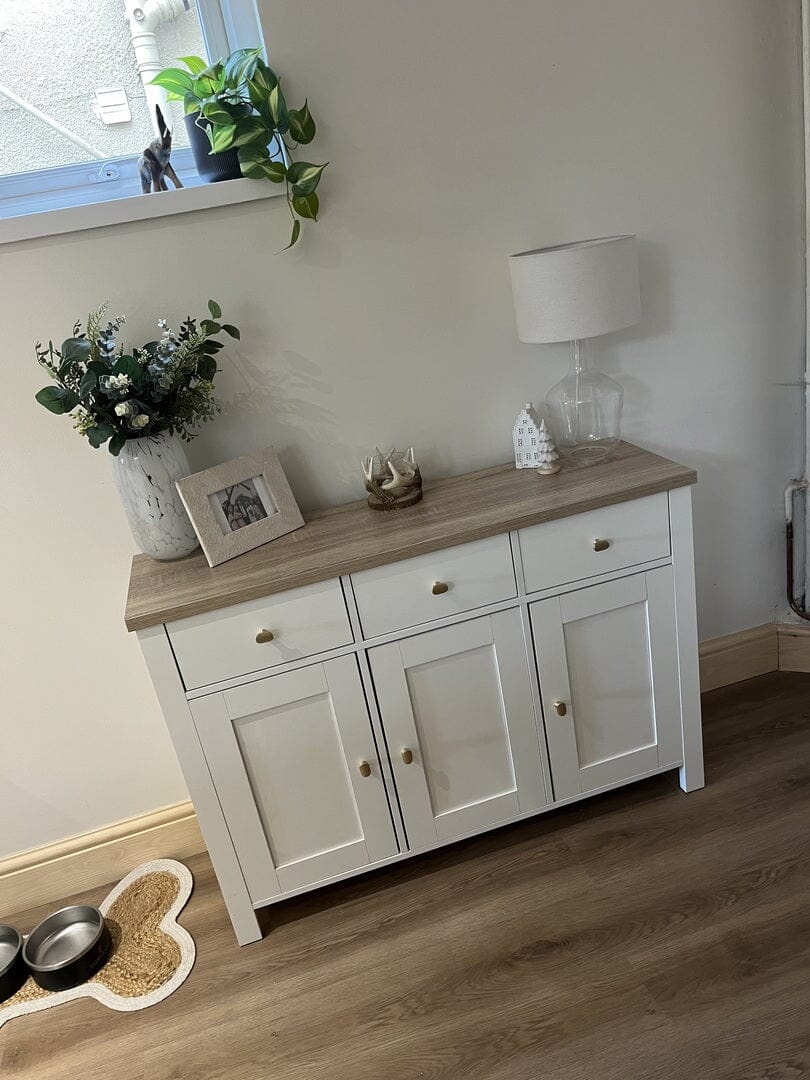 Bampton 3 Door Sideboard - Alabaster White - Image 9