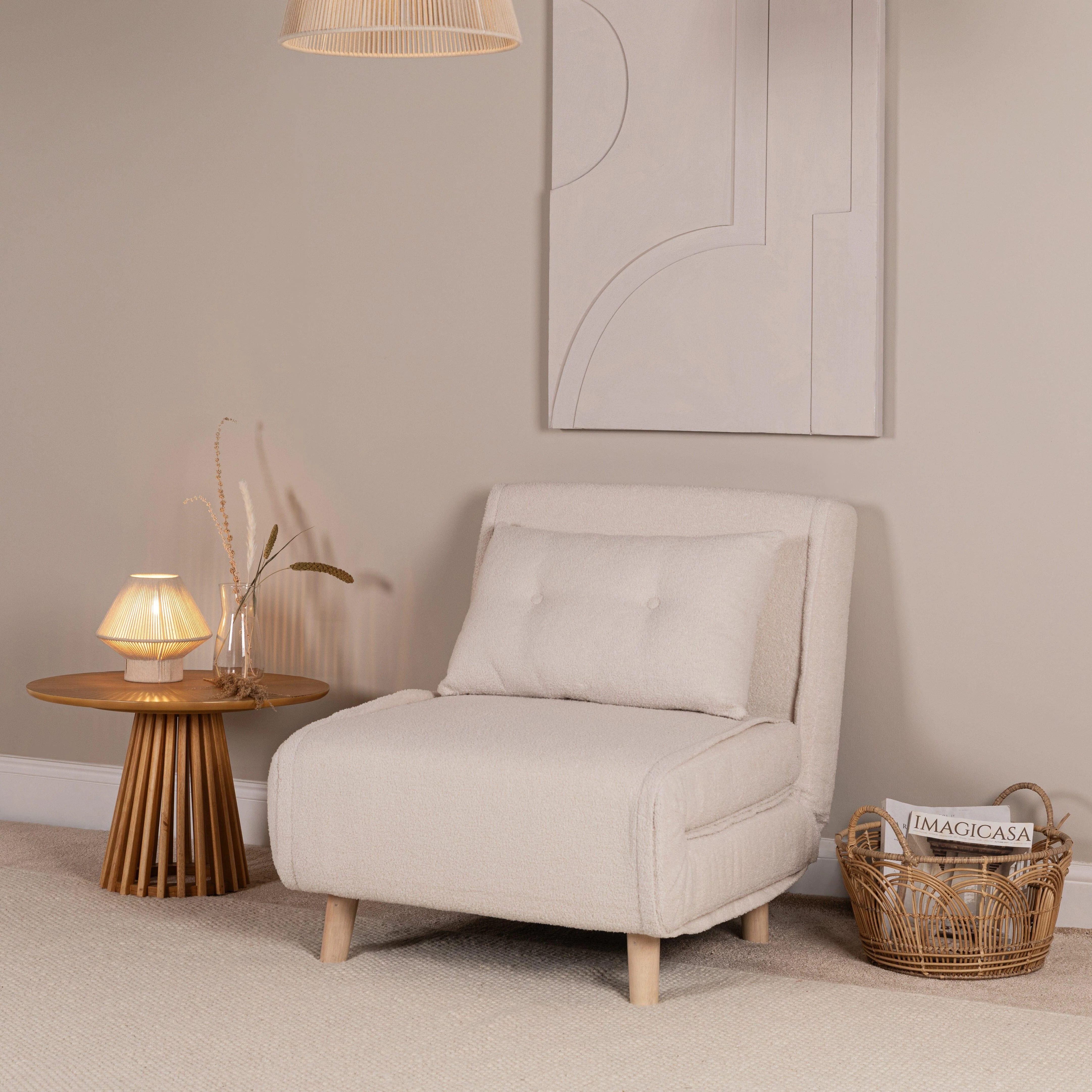 Outlet - Bari Small White Cotton String Table Lamp - Image 6
