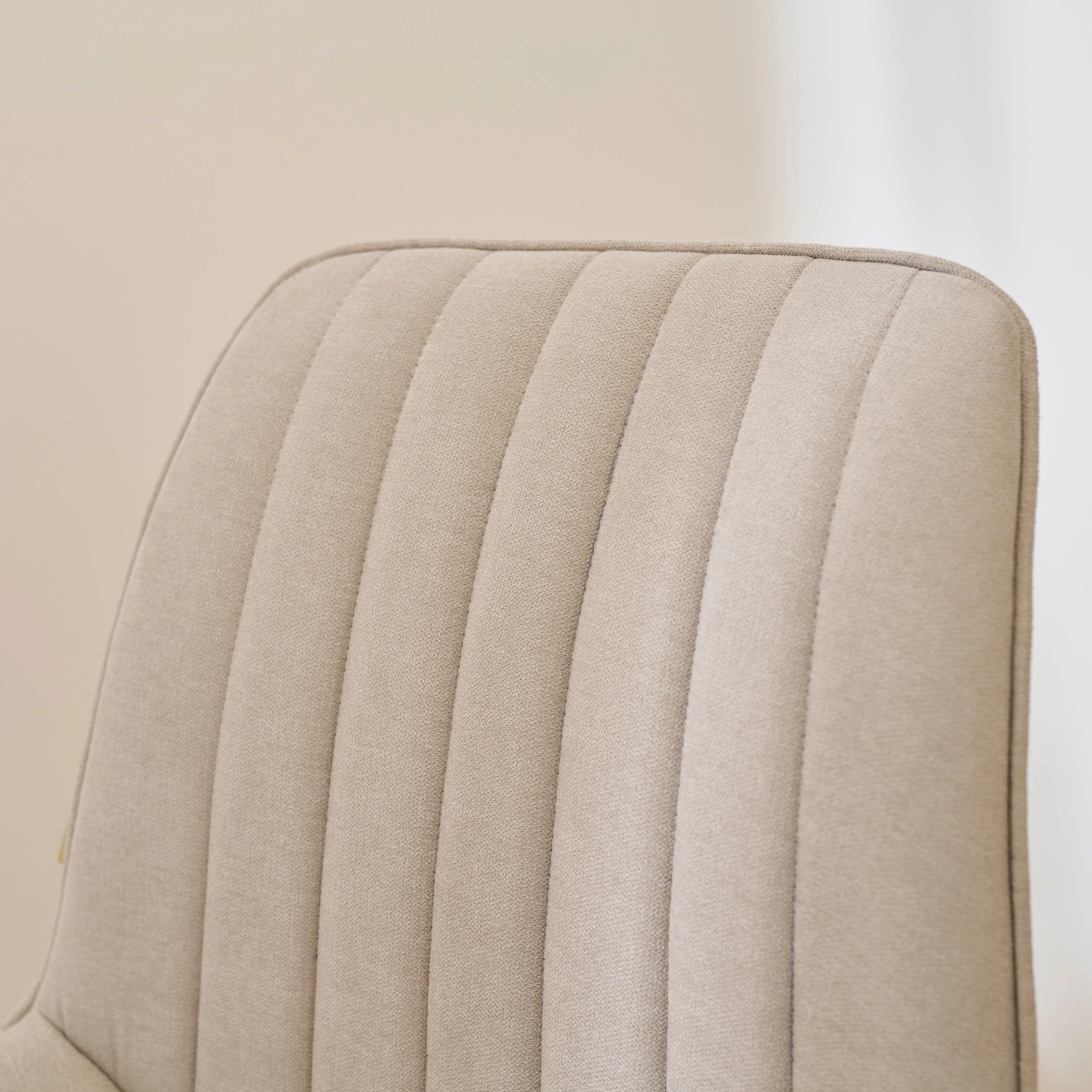 Bella Soft Beige Bar Stool - Whitewash Legs - Image 2