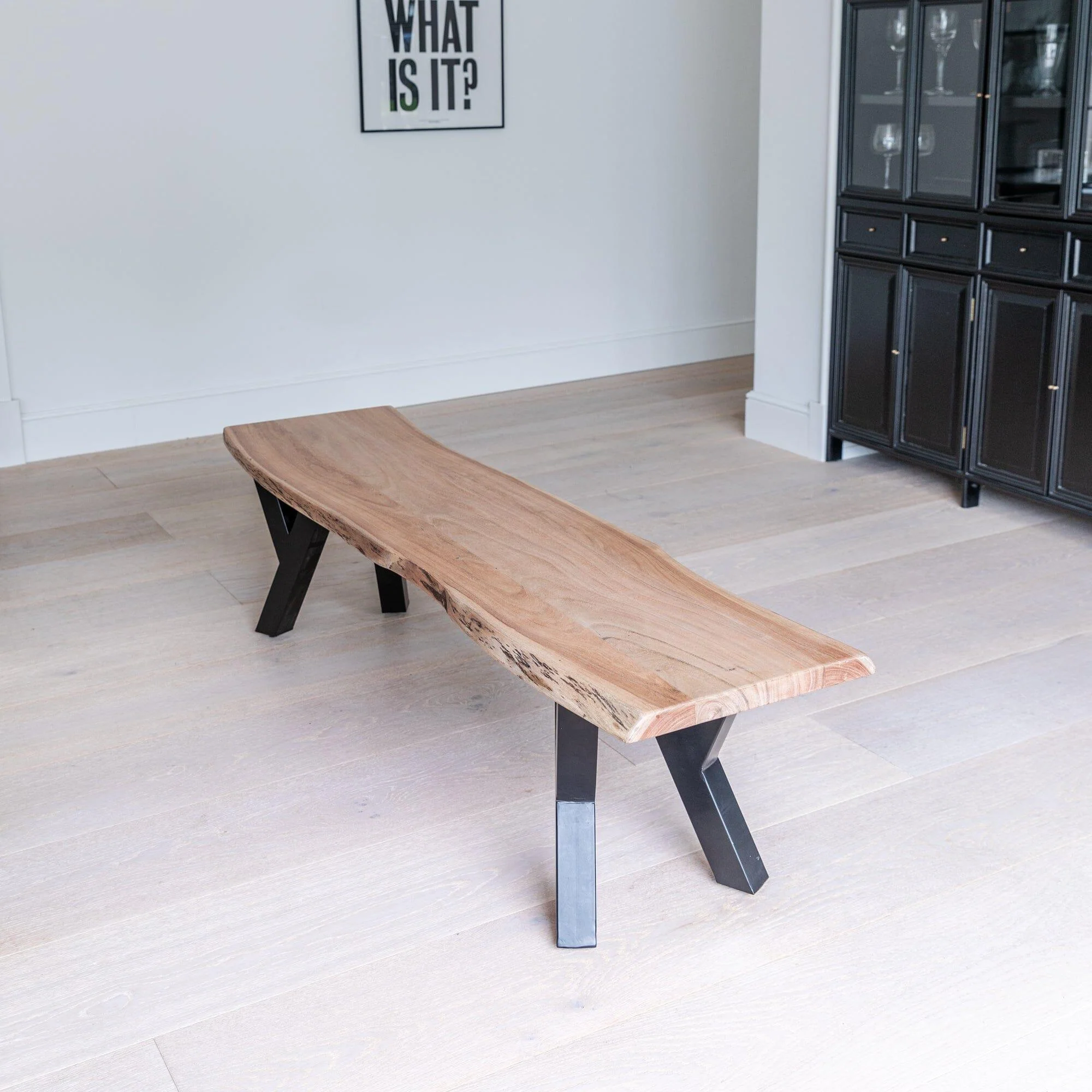 Bosco 4 Seater Acacia Wood Dining Bench - Natural - Image 4