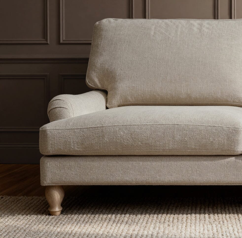 Brea 3 Seater Sofa - Mink Taupe with Whitewash Oak Legs - Image 2