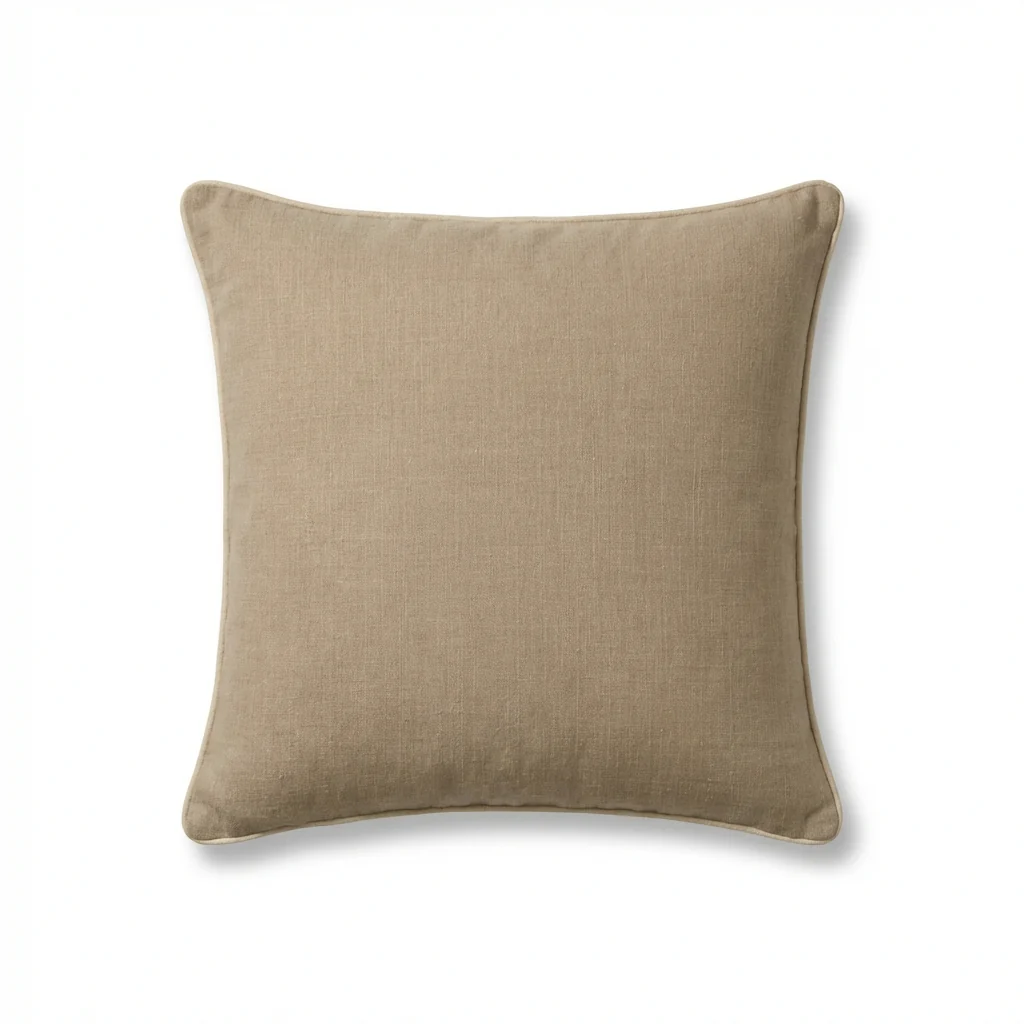 Camber 45x45cm Garden Scatter Cushion Cover - Sand with Off White Piping - Image 6