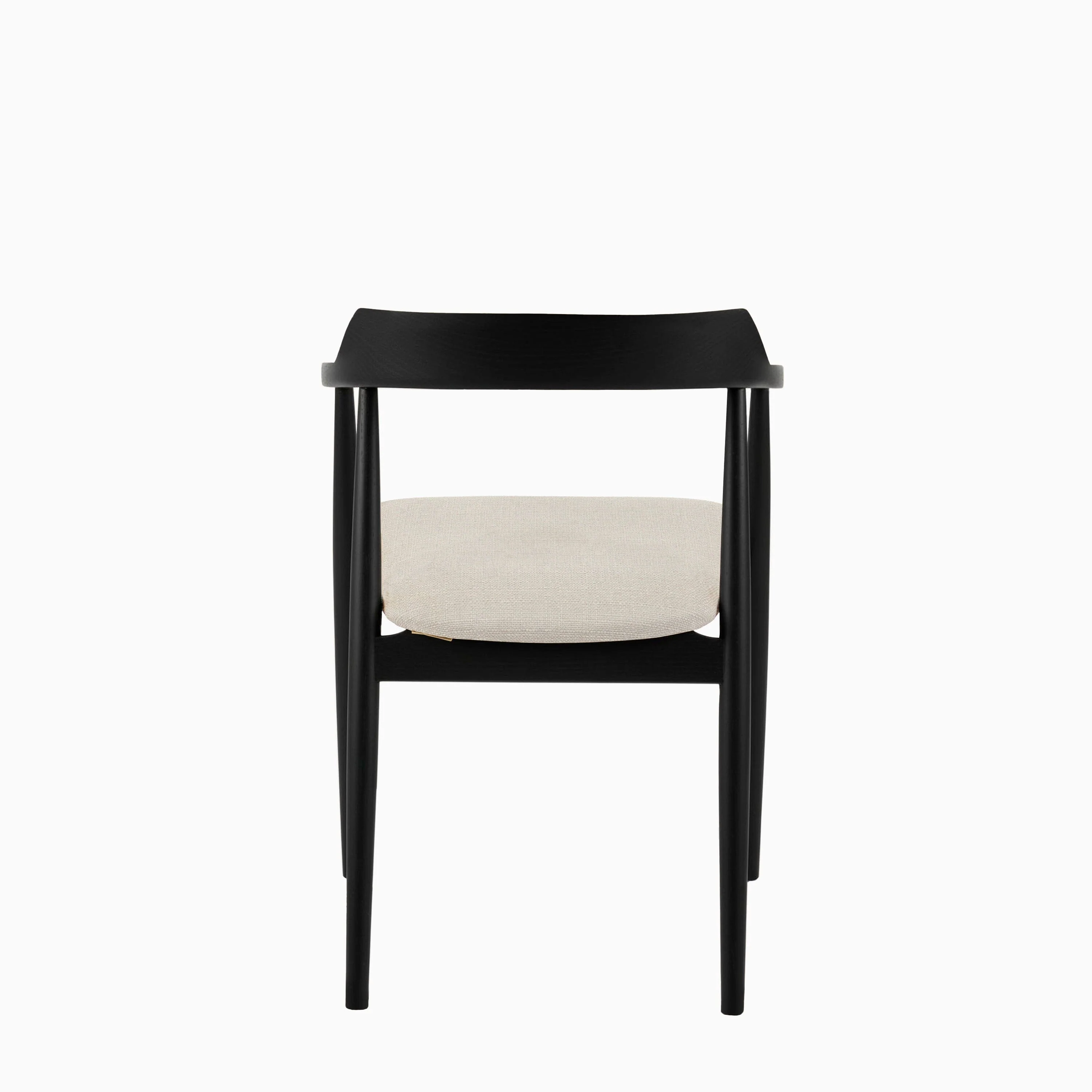 Carter Fawn Linen Dining Armchairs - Set of 2 - Black Oak Legs - Image 9
