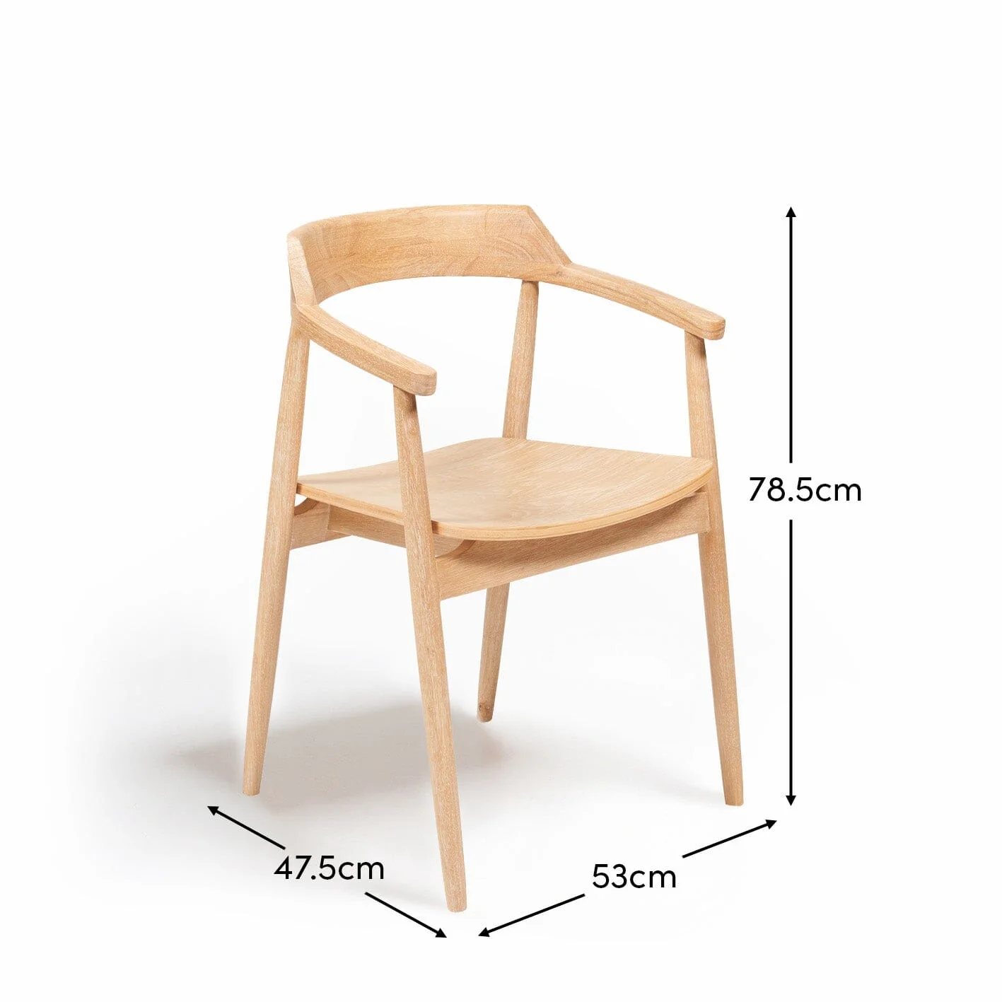 Carter Whitewash Dining Armchairs - Set of 2 - Image 10