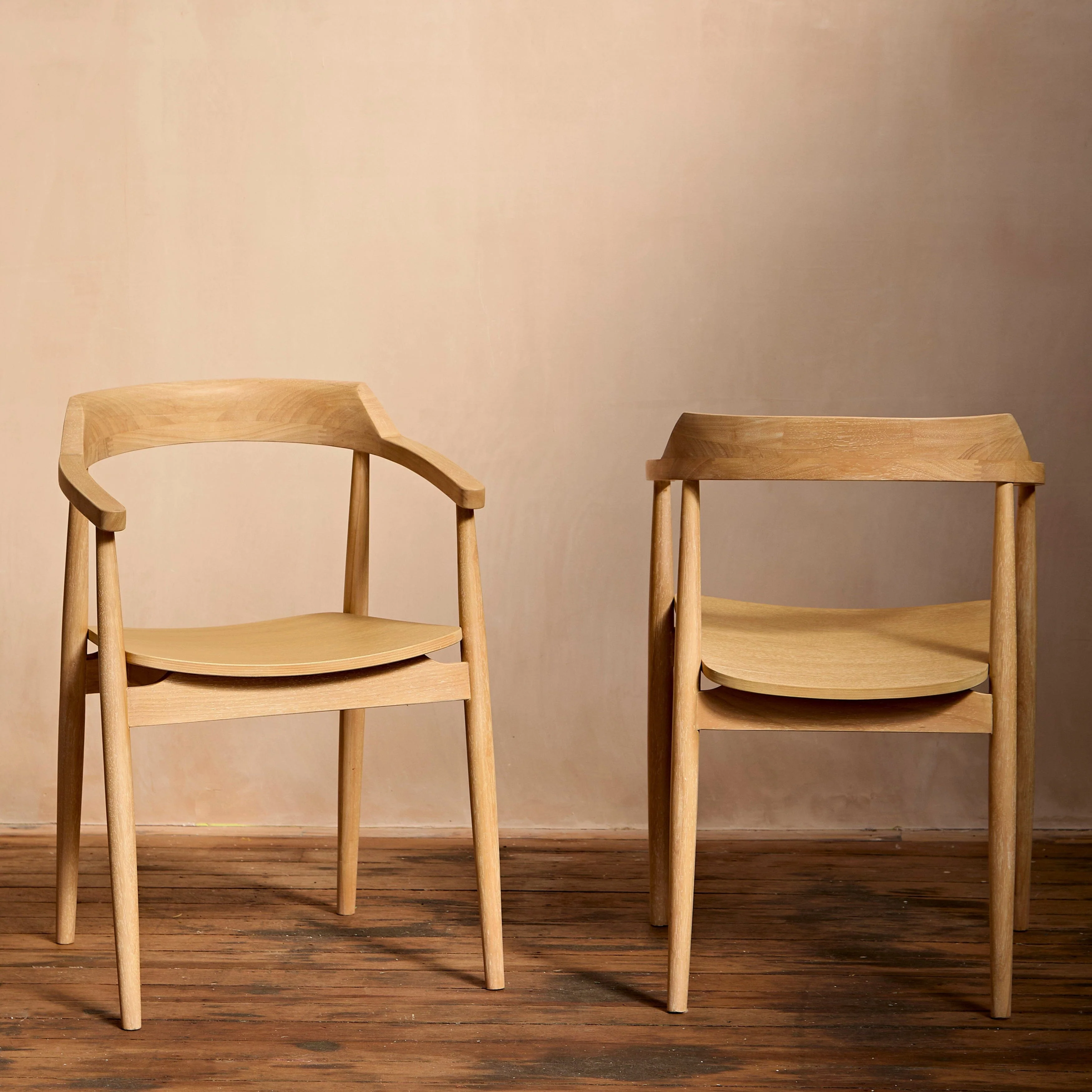 Carter Whitewash Dining Armchairs - Set of 2 - Image 3
