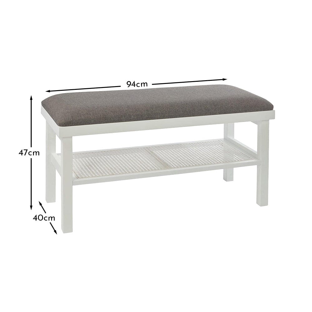 Charlie Hallway Bench - White - Image 7