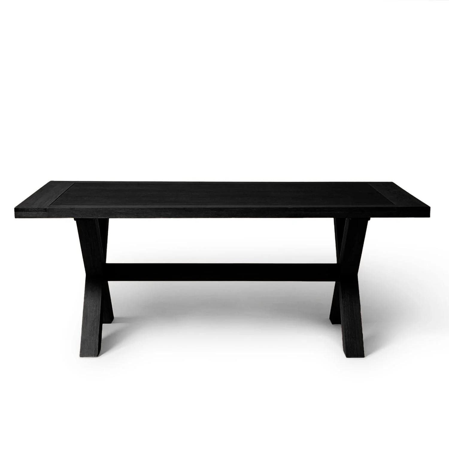 Charlotte 190cm Dining Table with 2 150cm Dining Benches - Black Oak - Image 4