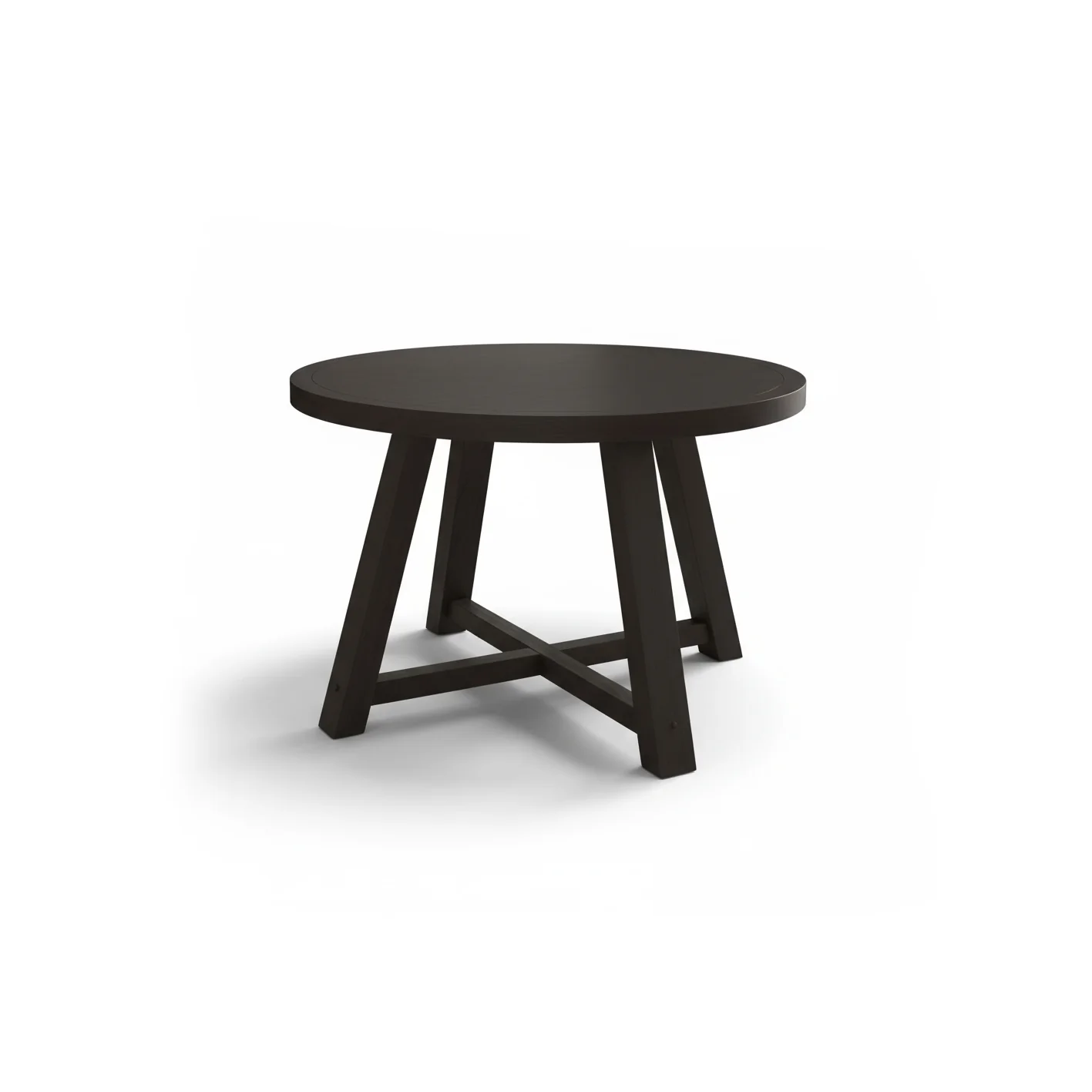 Charlotte Black Oak Round Dining Table Set - 4 Seater - Freya Sand Dining Chairs - Black Oak Legs - Image 10