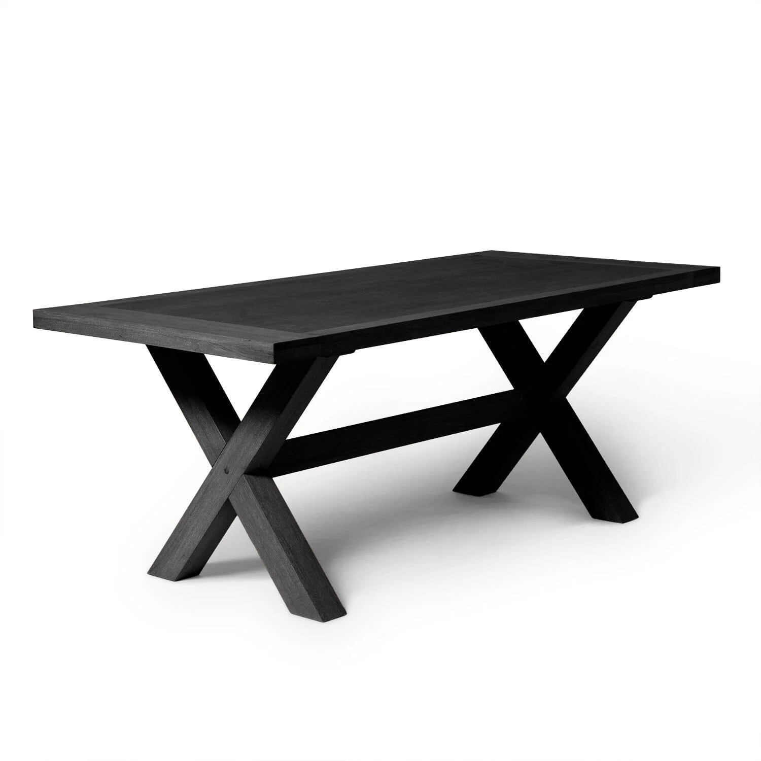 Charlotte Extendable Table 190cm with 2 150cm Dining Benches - Black Oak - Image 5