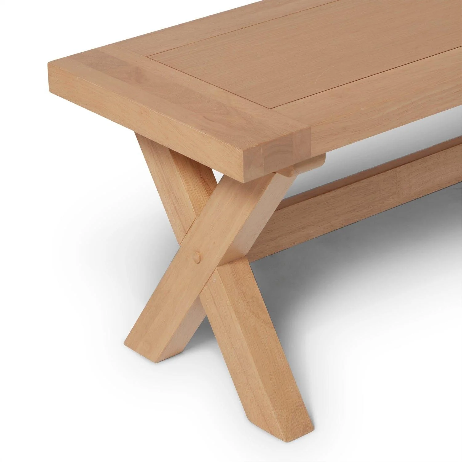 Charlotte Extendable Table 190cm with 2 150cm Dining Benches - Pale Oak - Image 14