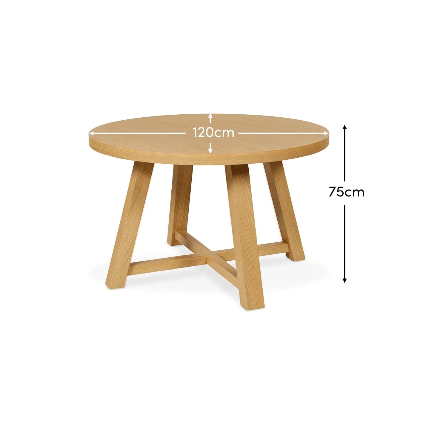 Charlotte Pale Oak Round Dining Table - Image 9