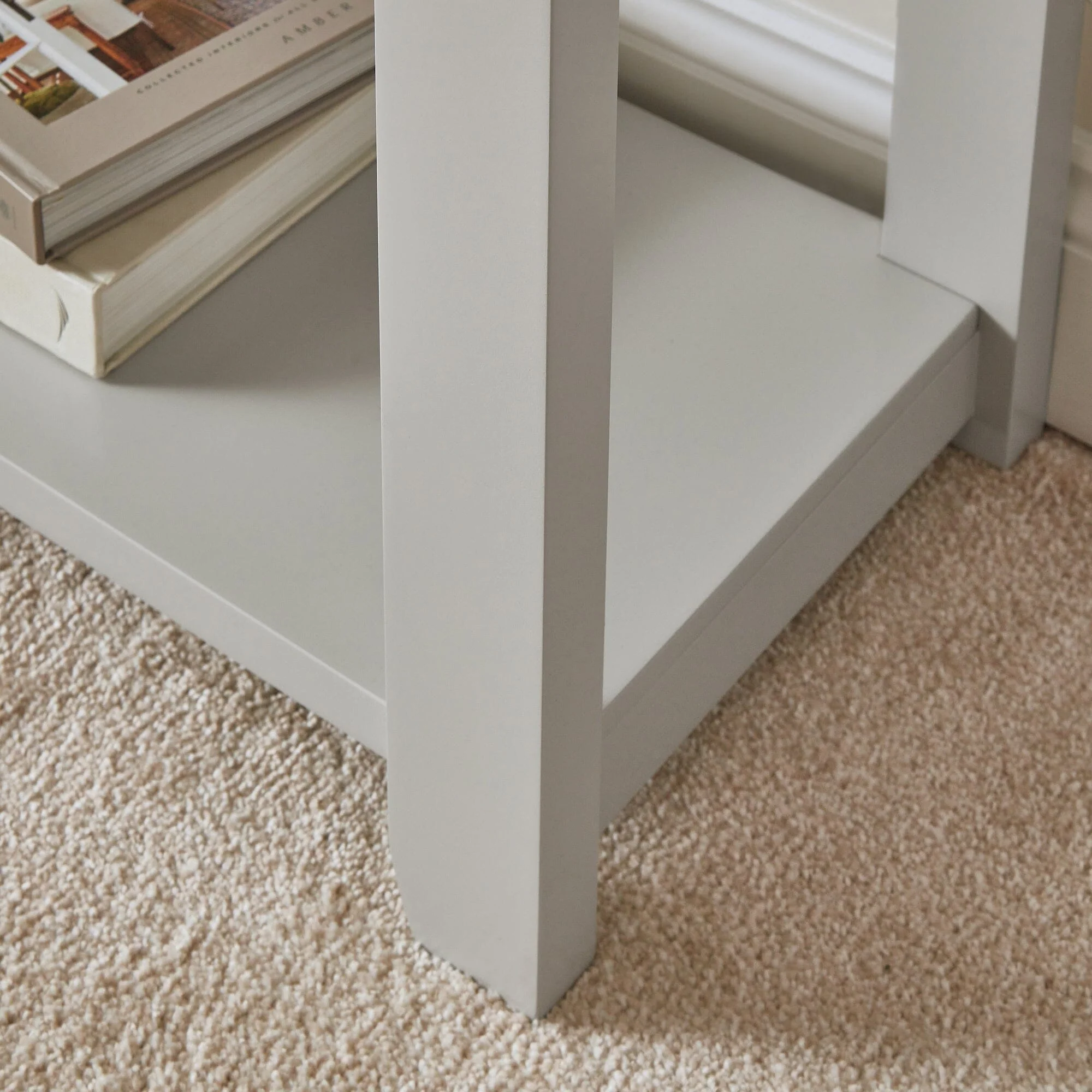 Chatsworth Linen Grey 2 Drawer Console Table - 120cm - Image 7