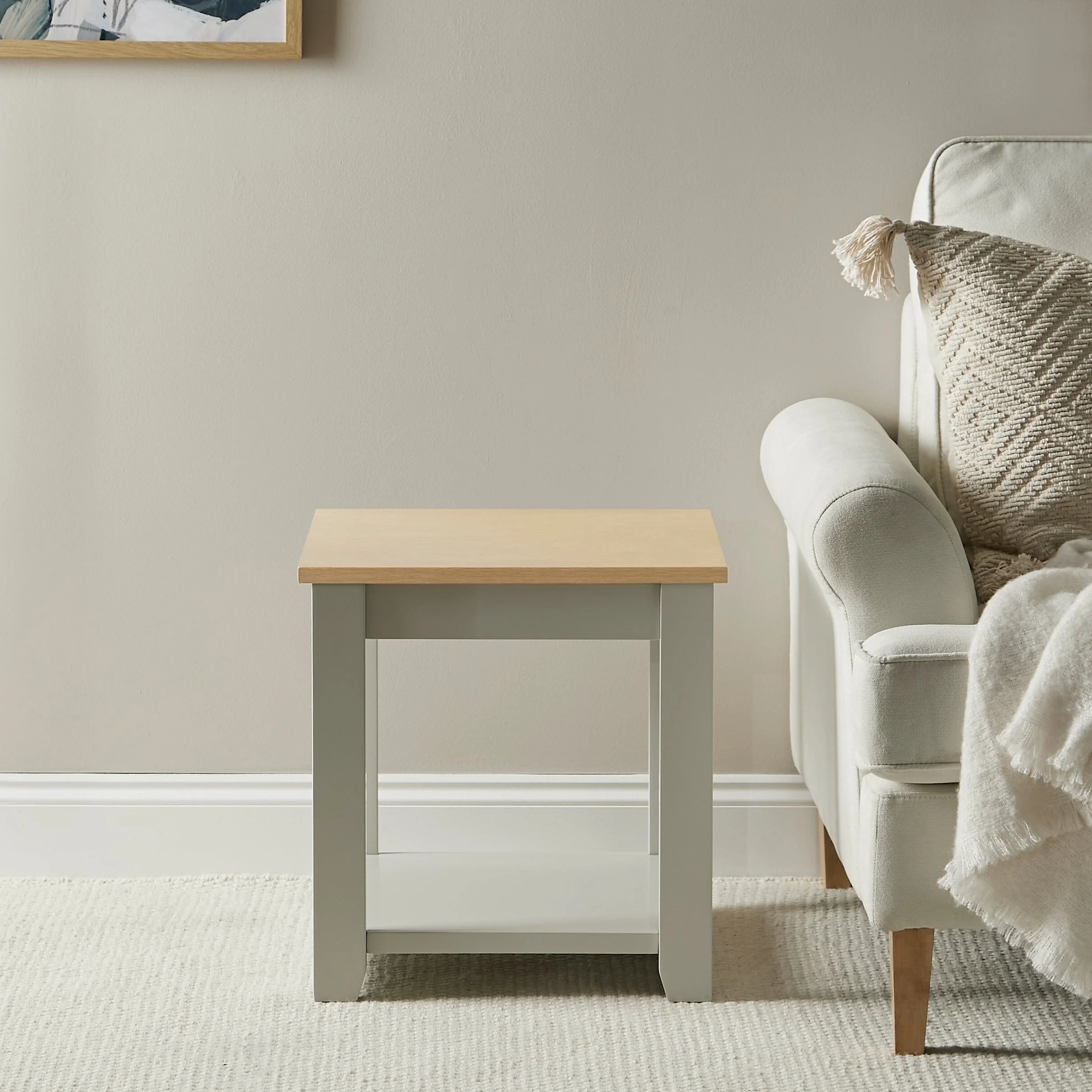 Chatsworth Linen Grey Side Table - Image 5