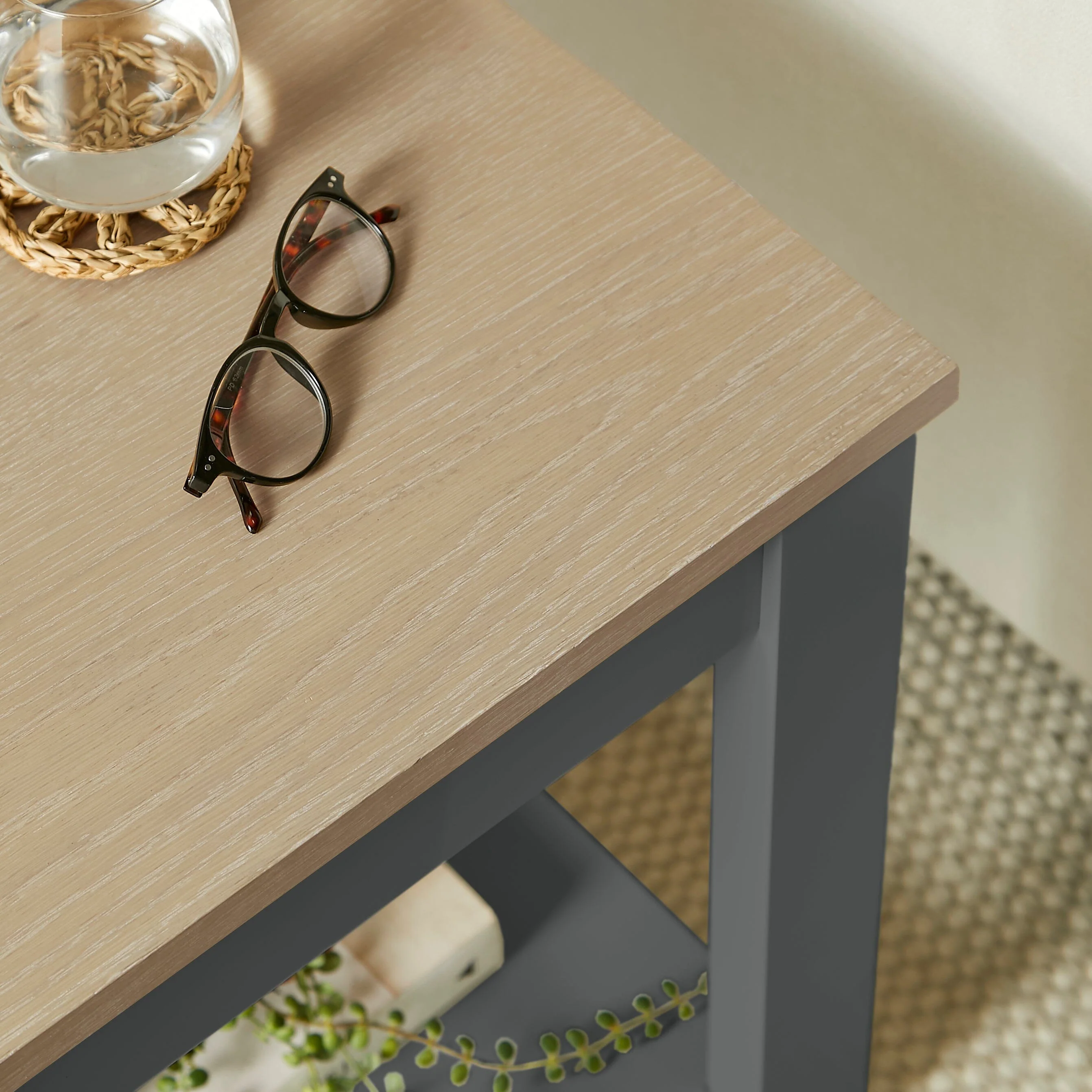 Outlet - Chatsworth Side Table - Slate Grey - Image 4