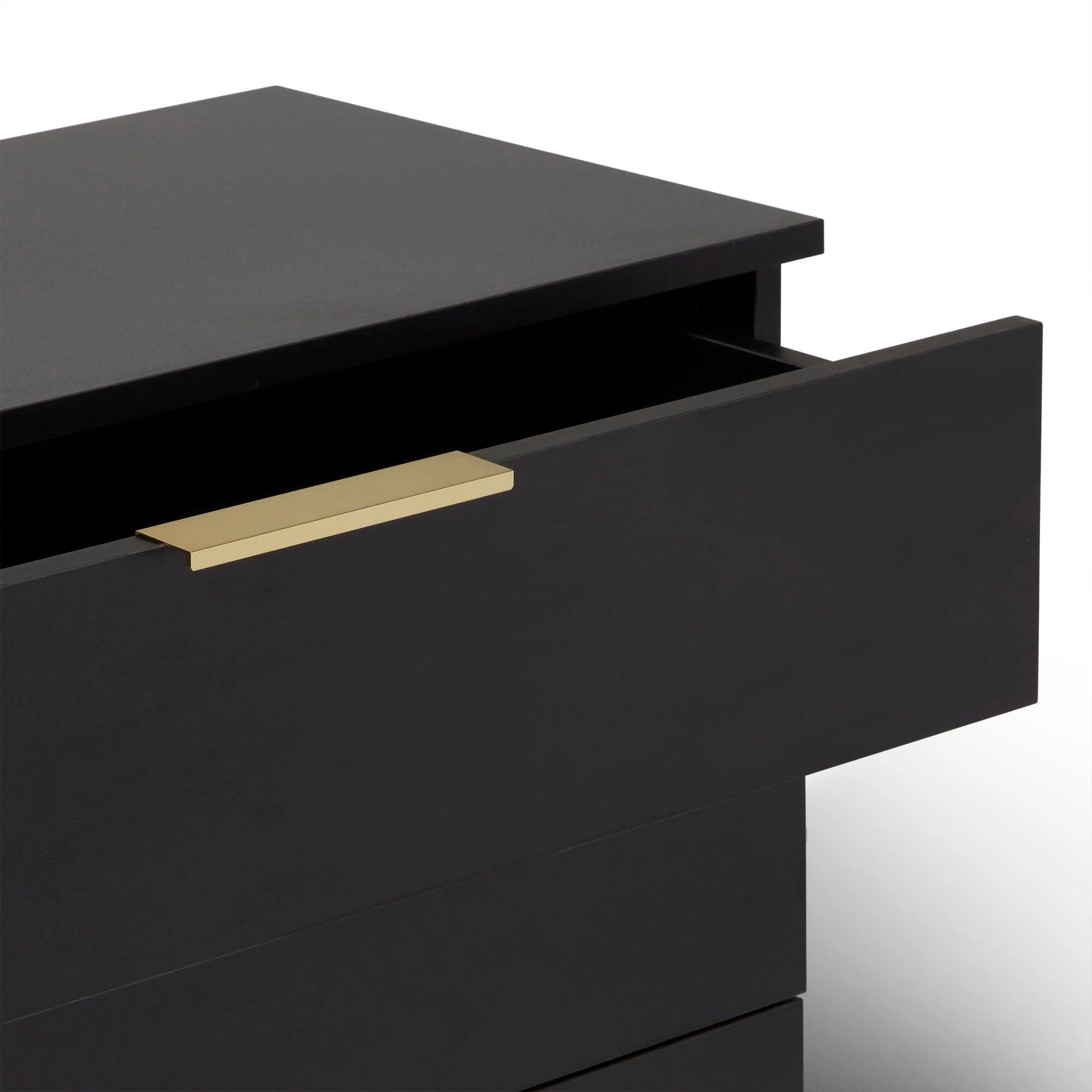 Essie 5 Drawer Tall Chest of Drawers - Black - Image 3