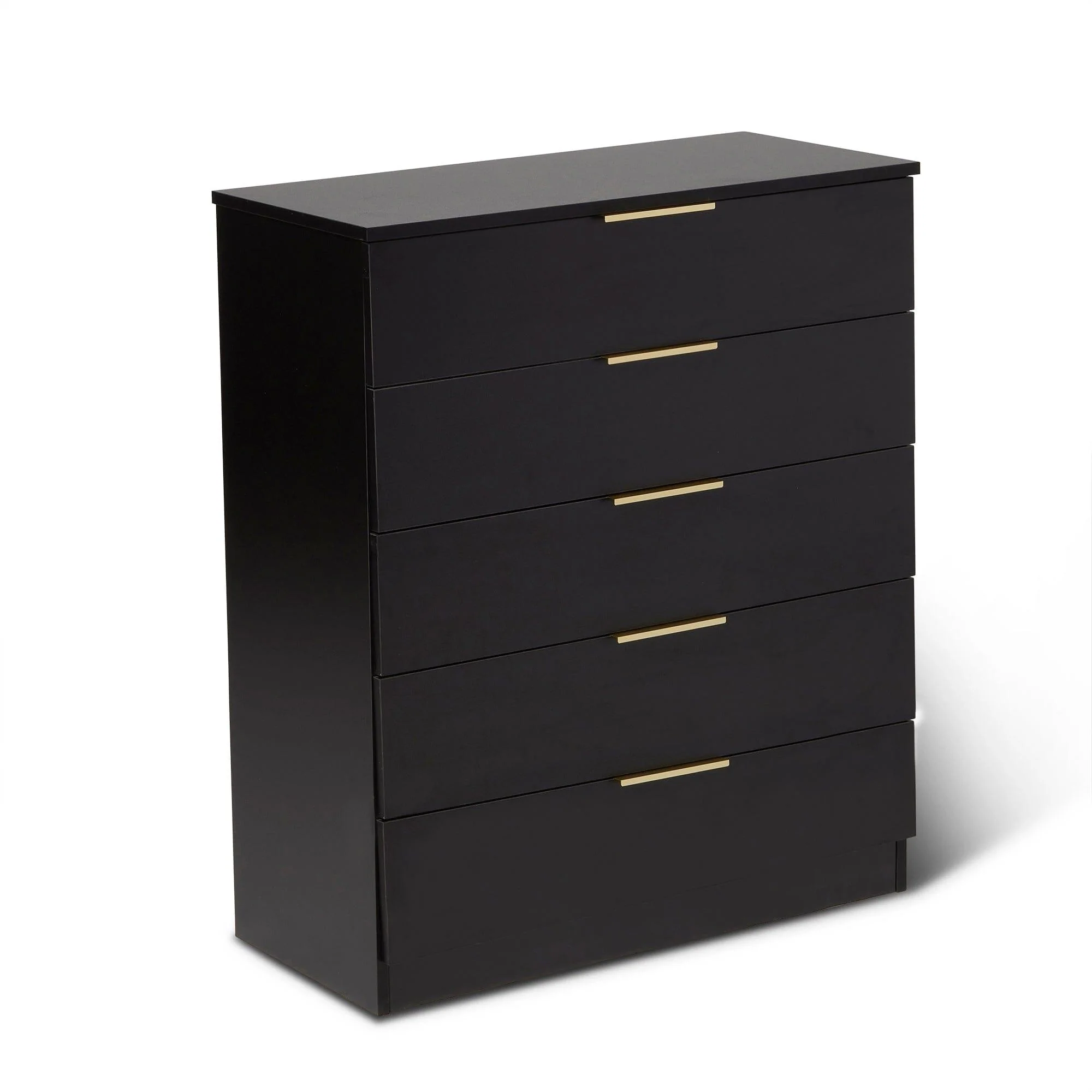 Essie 5 Drawer Tall Chest of Drawers - Black - Image 6