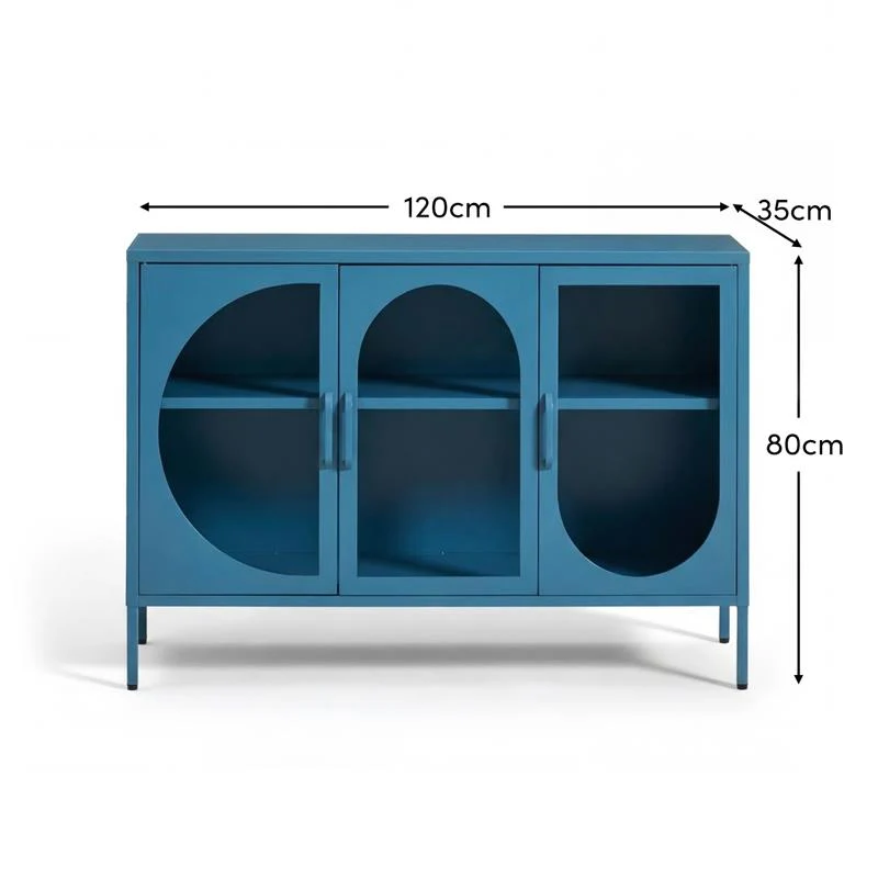 Conan 3 Door Sideboard - Lagoon Teal - Image 6