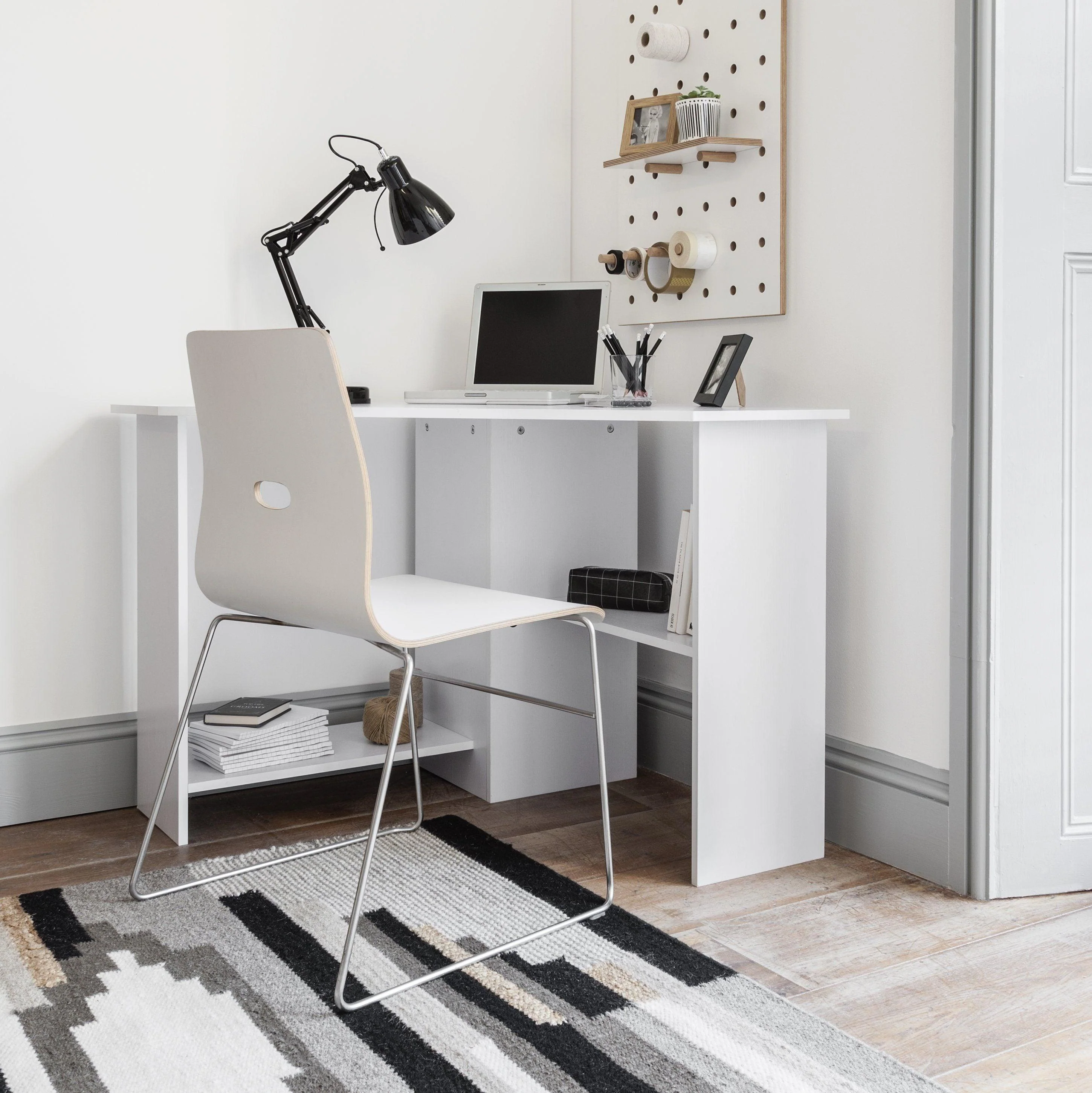 Essie Corner Desk - White - Image 3