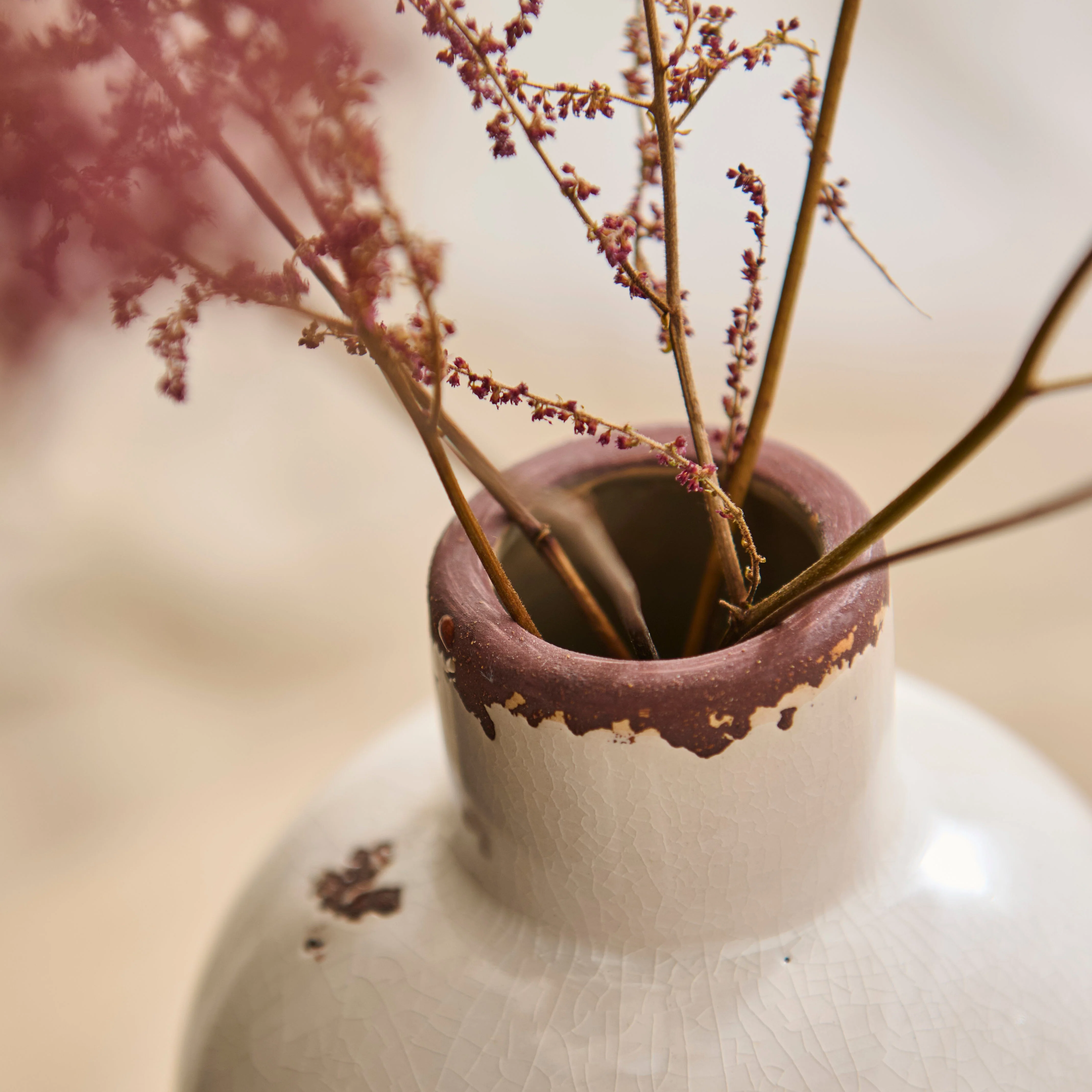 Corsino 22cm Ceramic Vase - Off White - Image 2