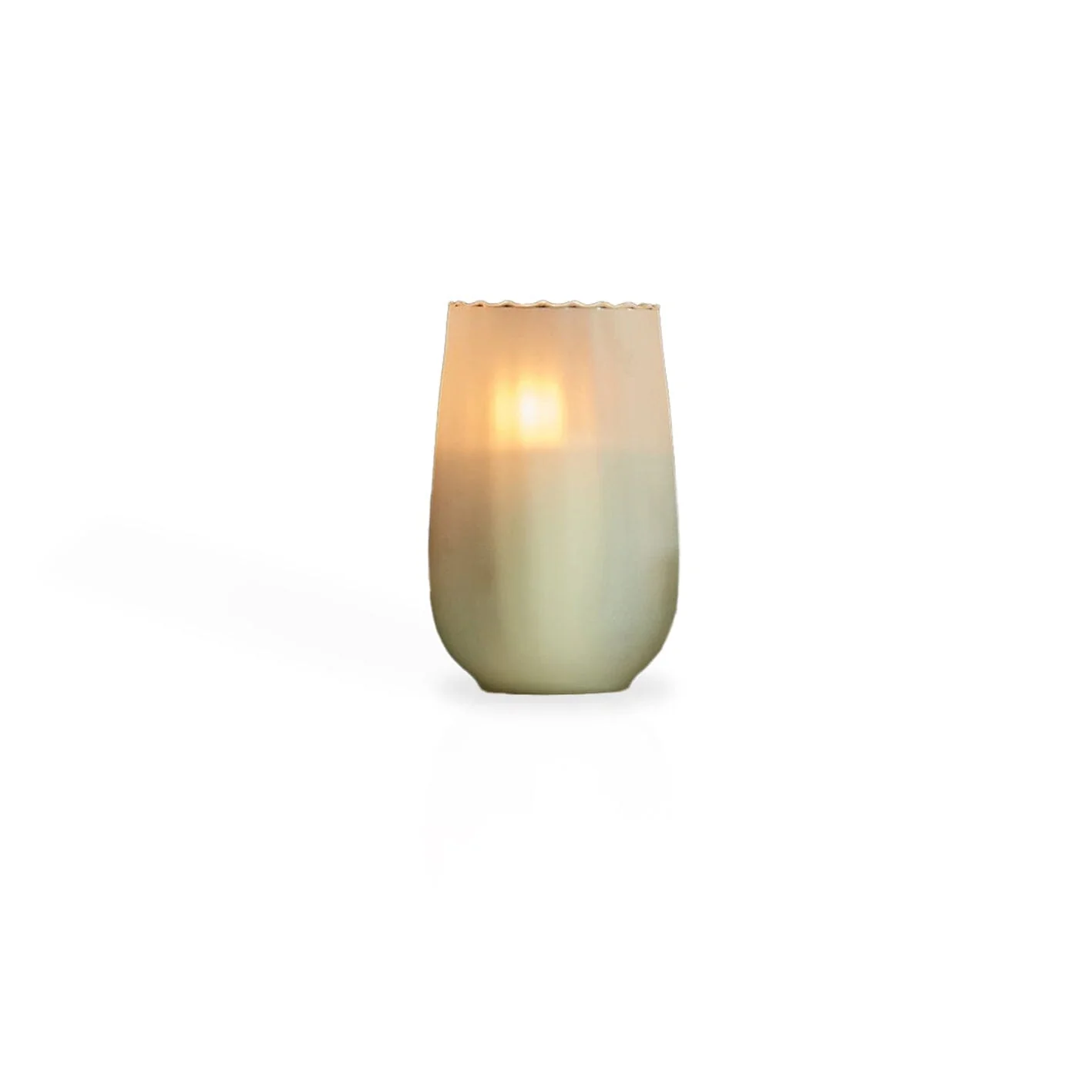 Dalen 16cm Glass Candle Holder - Frosted - Image 5