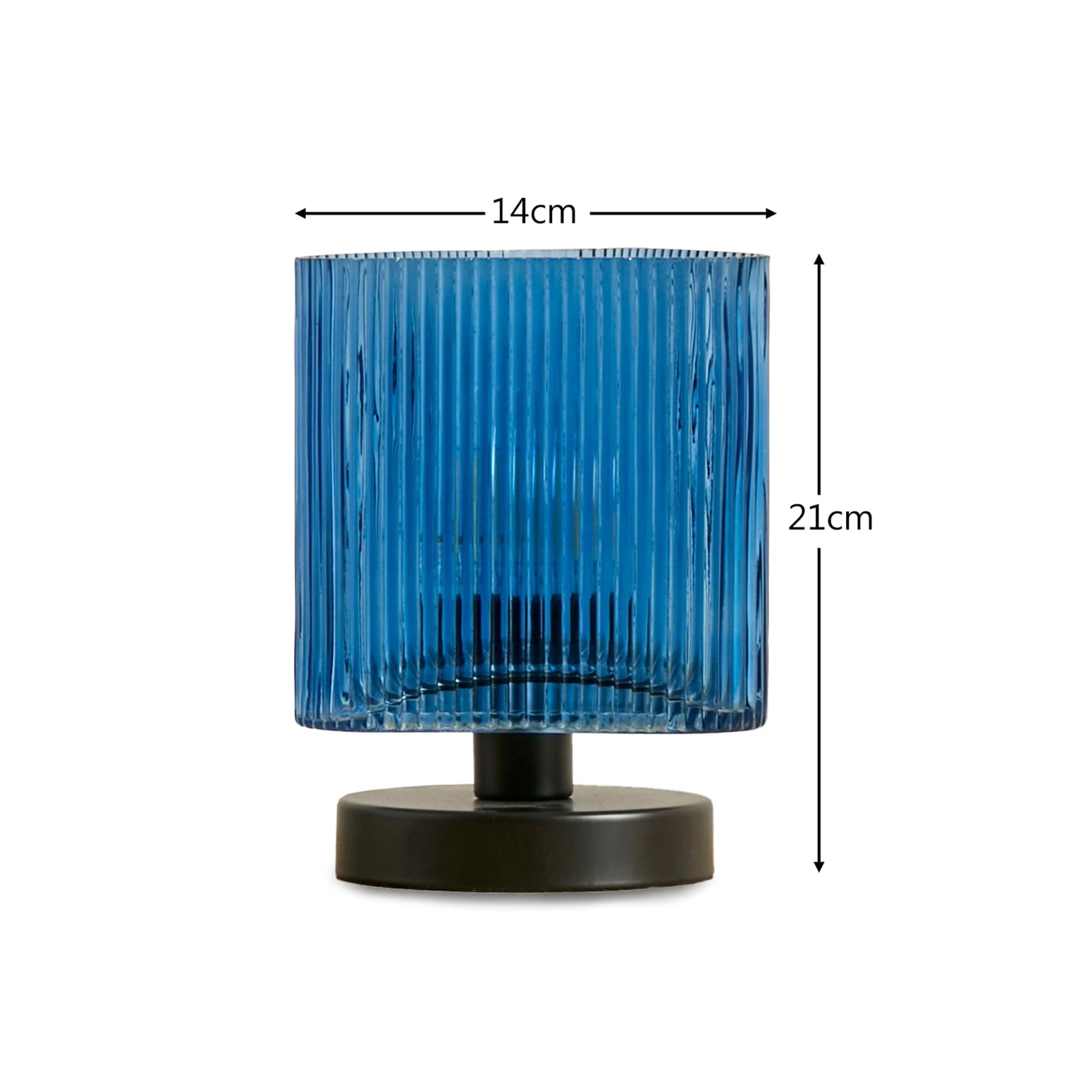 Edworth 20cm Table Lamp - Teal Glass - Image 8
