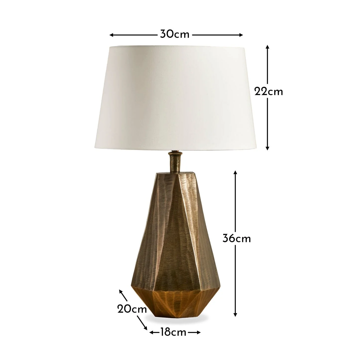 Elcombe Bronze Lamp with Coningsby White Shade - 35cm - Image 12