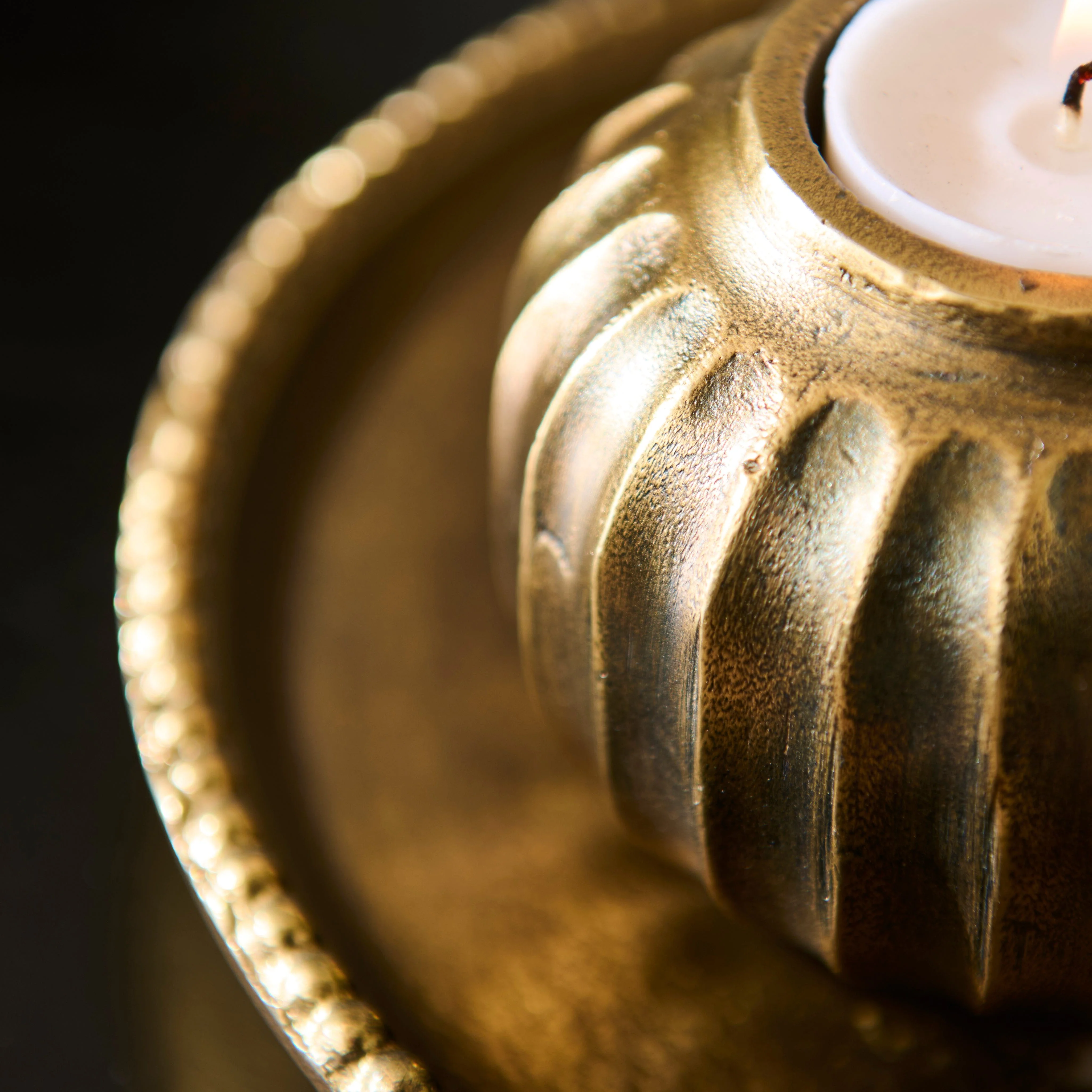 Elcombe Metal Tea Light Holder Set - Bronze - Image 7