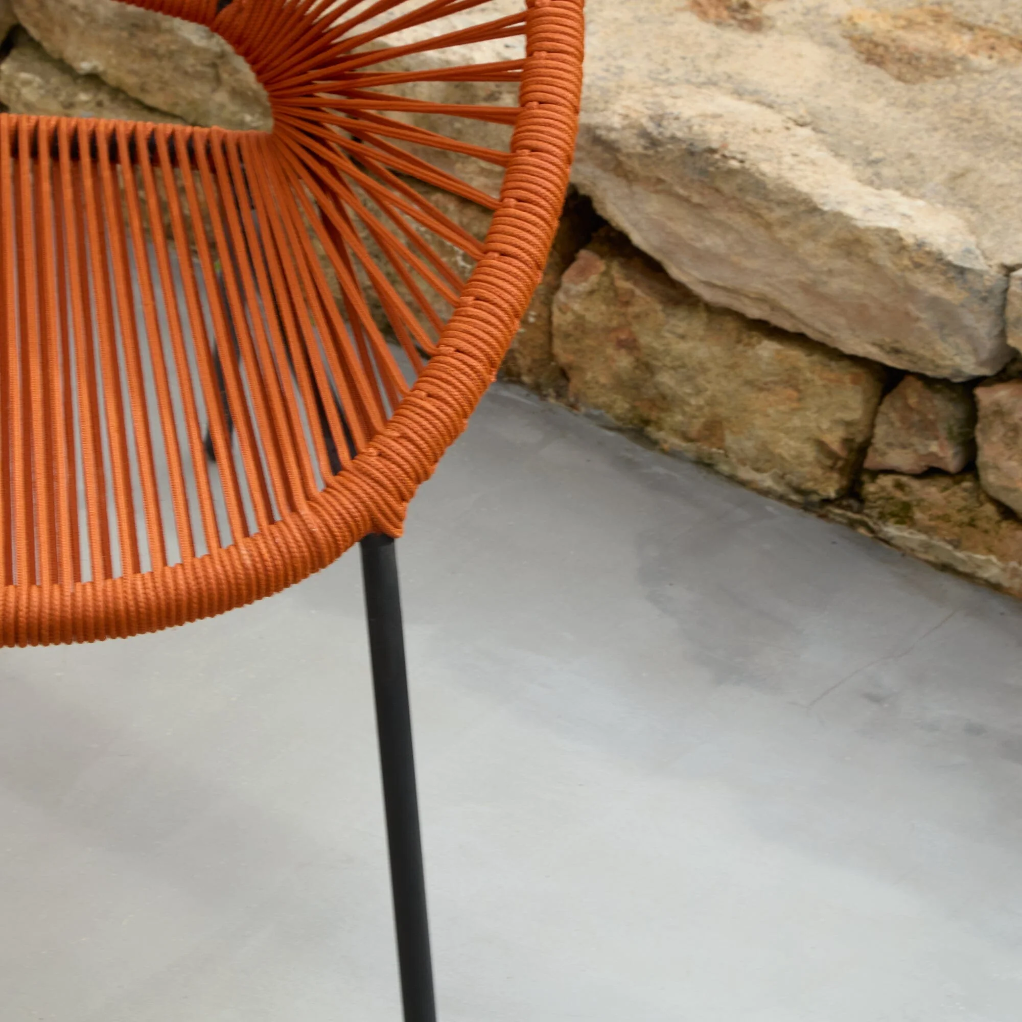 Eli Burnt Orange Rope Garden Chairs - Set of 2 - Image 6