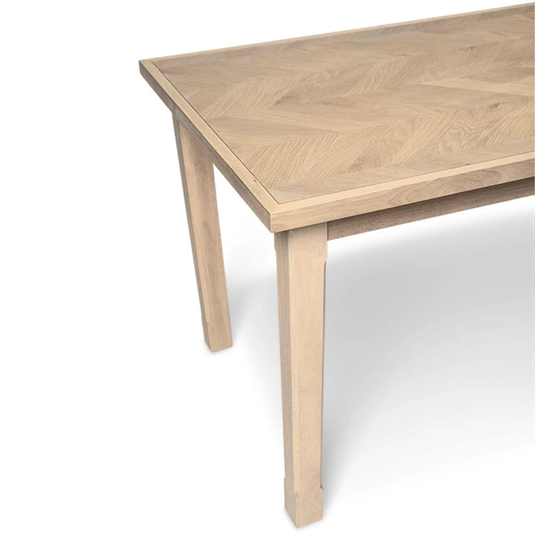 Ella Pale Oak Dining Table Set - 6 Seater - 2 Freya Sand Carver Chairs & 4 Dining Chairs - Whitewash Oak Legs - Image 6