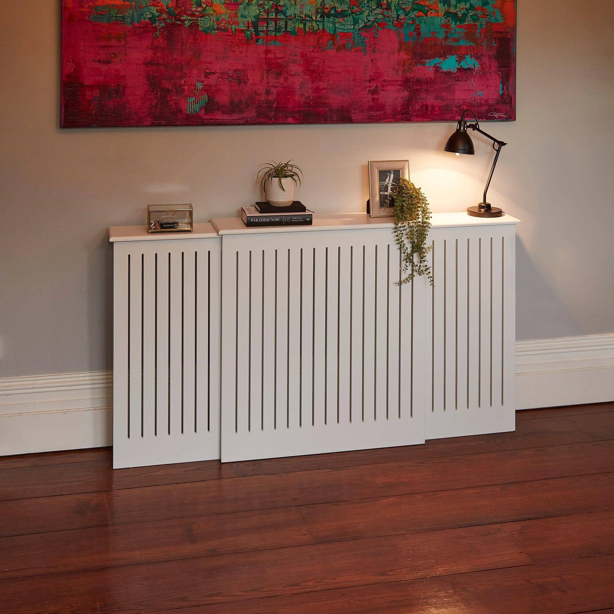 Elspeth Extendable Radiator Cover in Snow White - Image 5