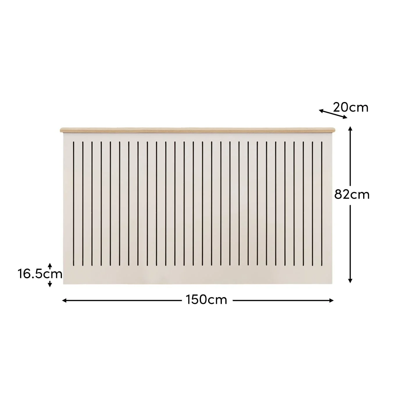 Elspeth Large Radiator Cover - Whitewash Oak - Image 5