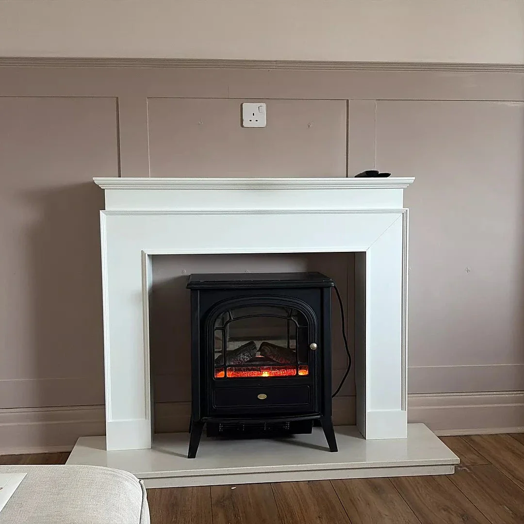 Ember 110cm Fireplace Surround - Snow White - Image 4