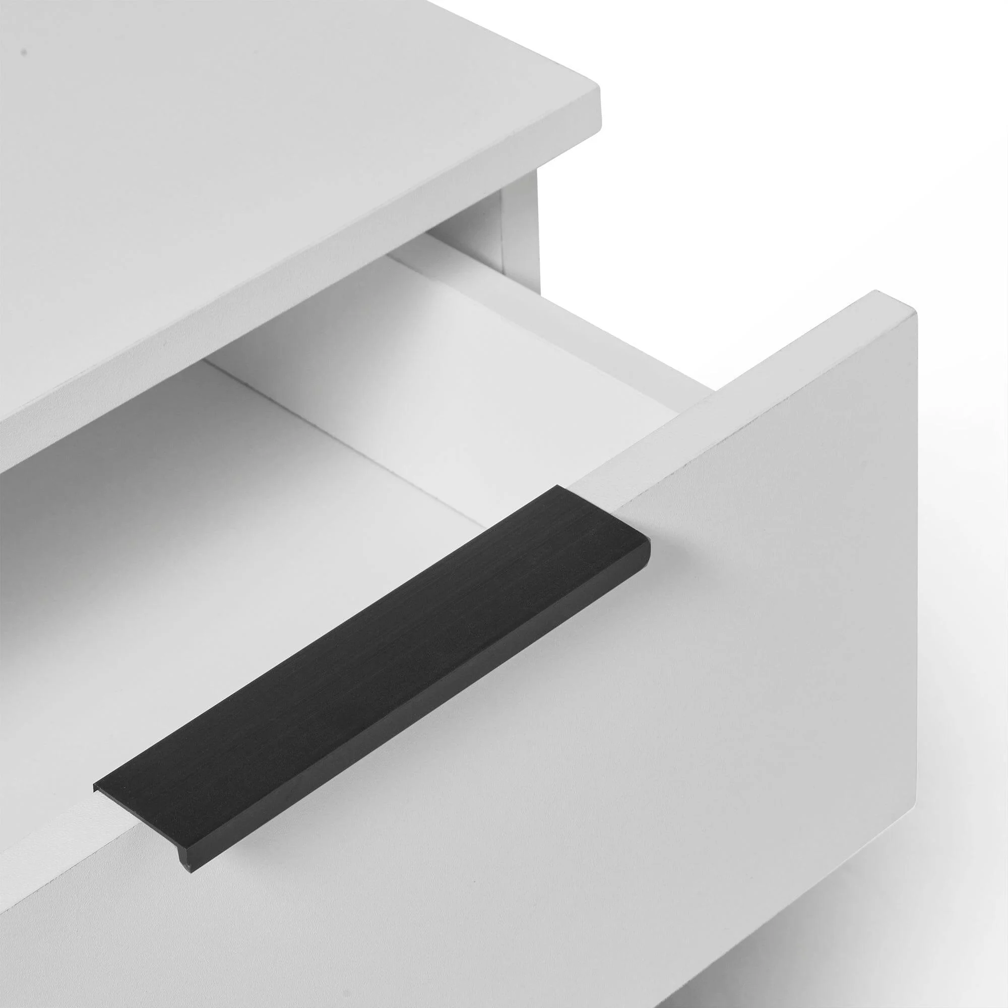 Essie 3 Drawer Bedside Table - Pure White - Set of 2 - Image 5